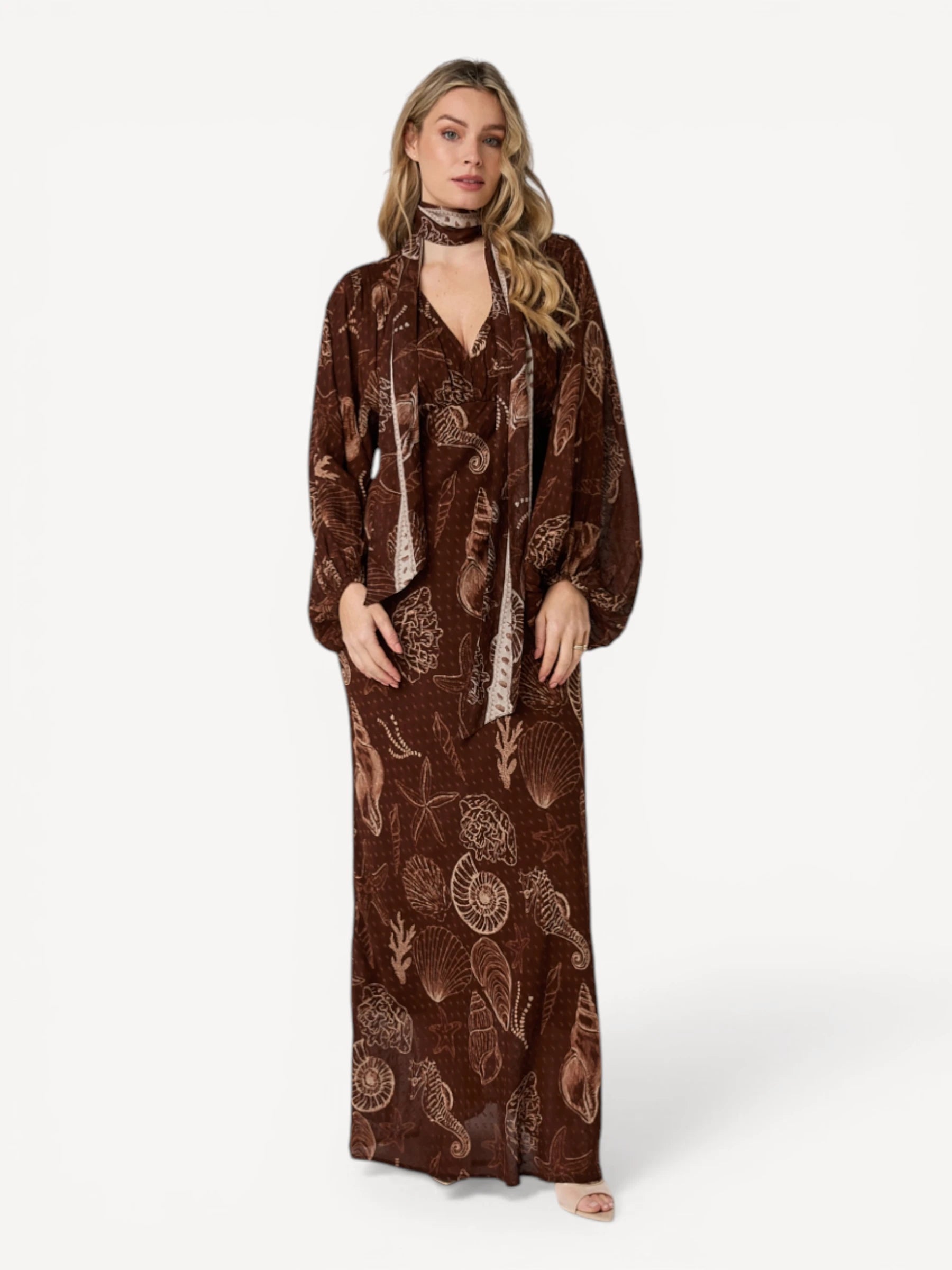 Danoli Shell Jurk - Chocolade Bruin