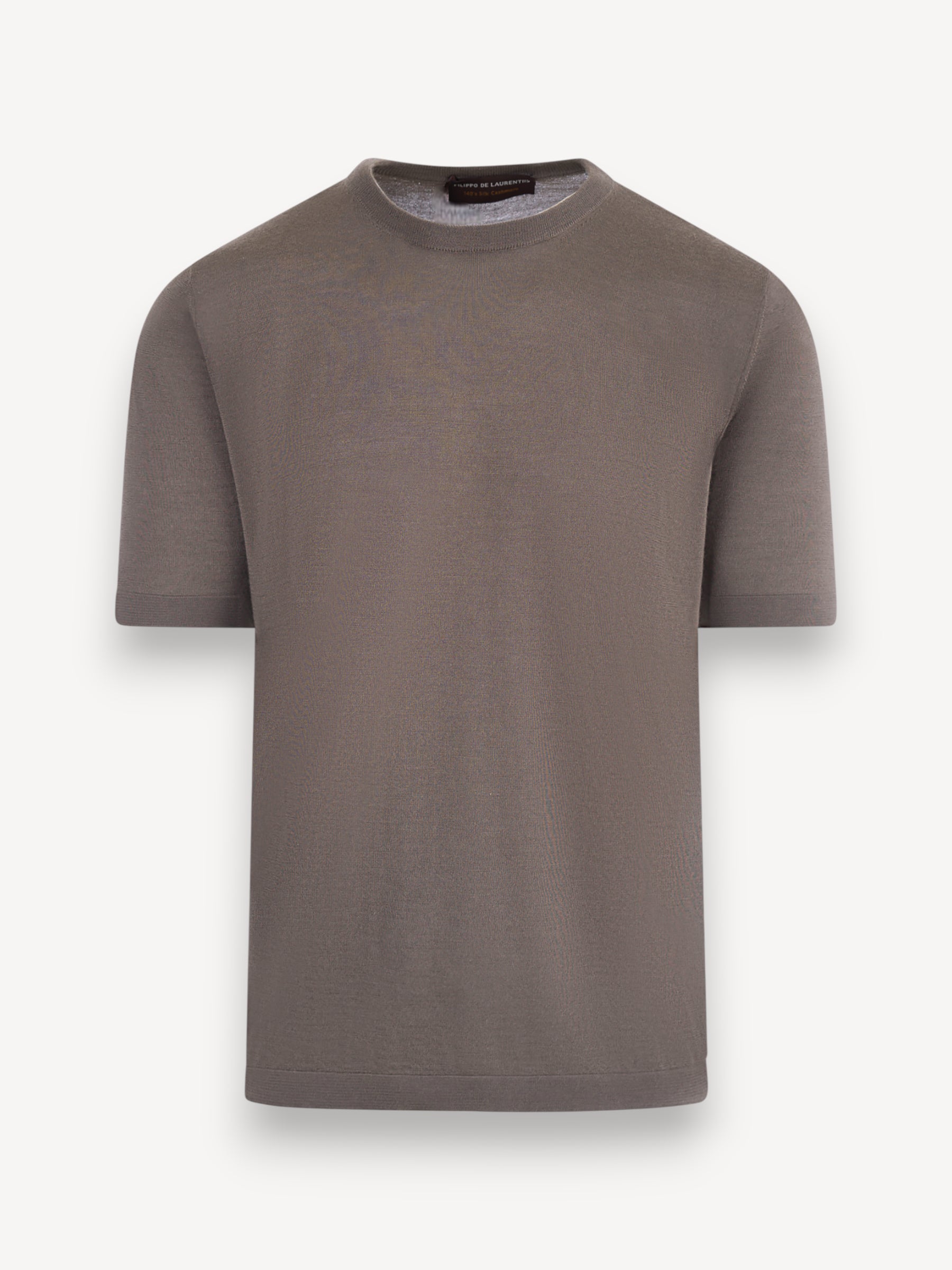 140's Silk Cashmere T-Shirt - Cacao