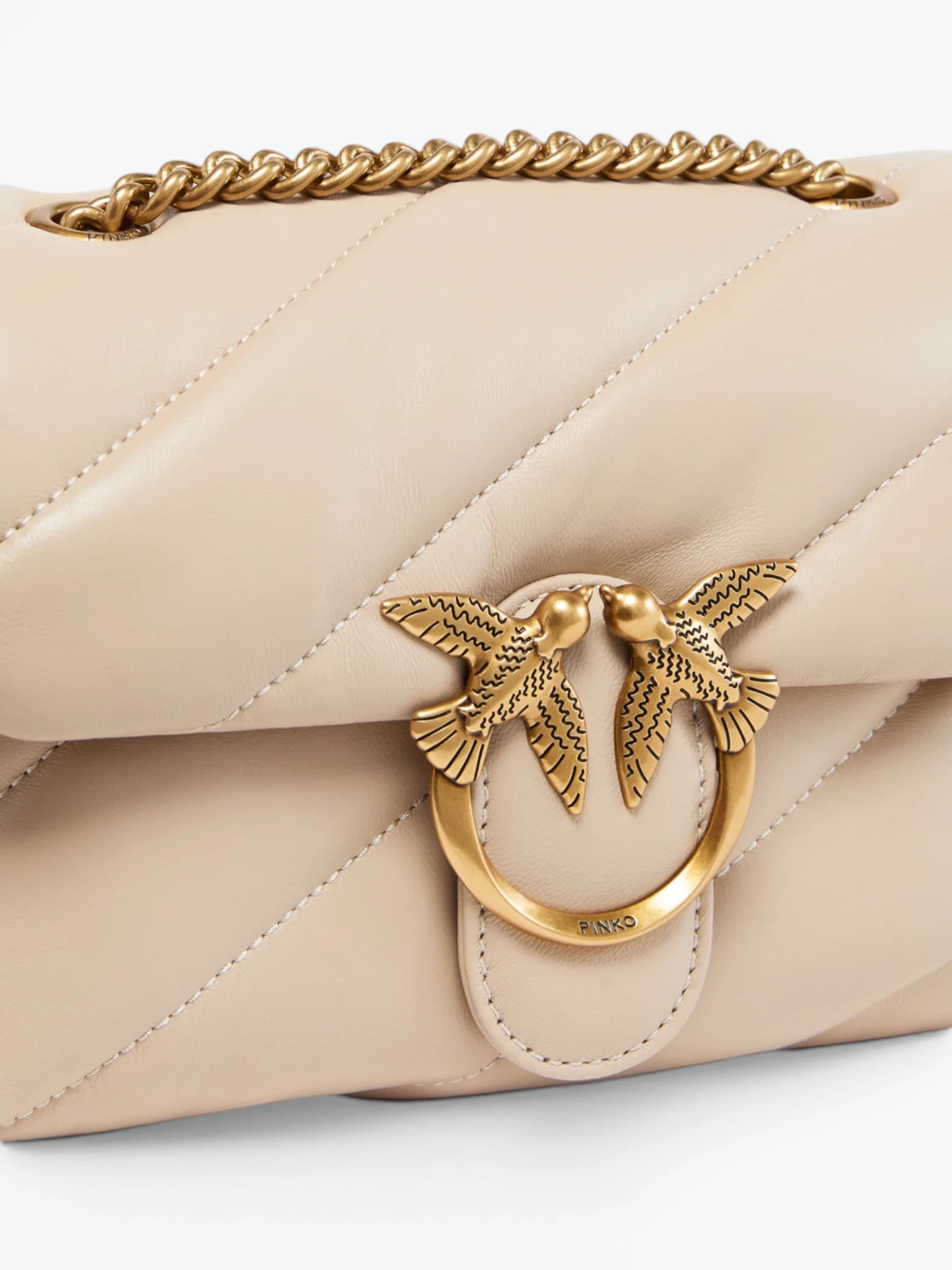 Pinko Love Mini Puff Bag - Beige
