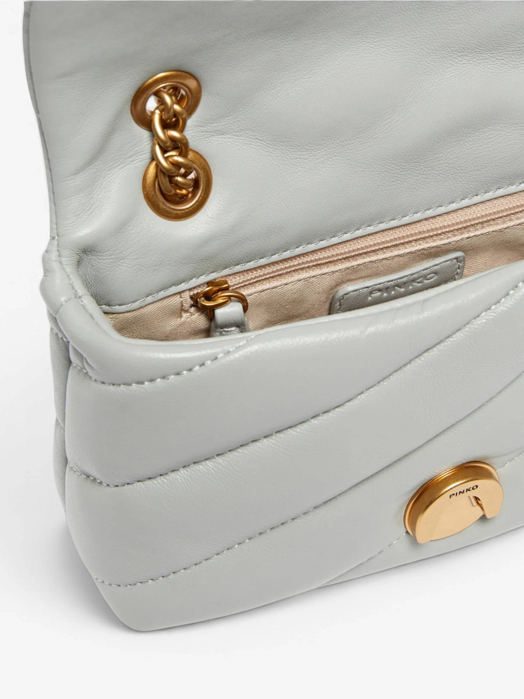 Pinko Love Baby Puff Bag - pearl grey
