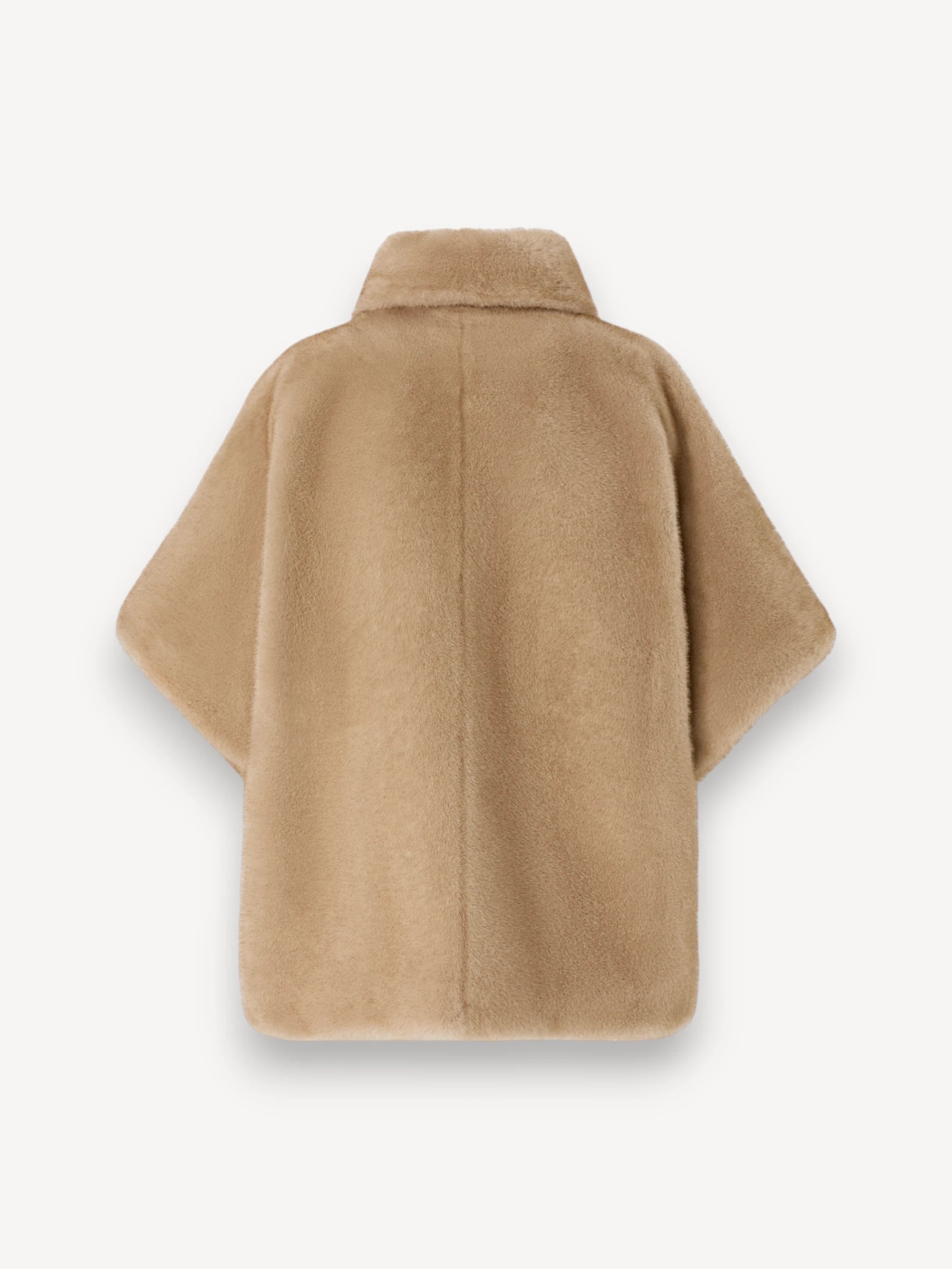 Faux Fur Cape - Beige