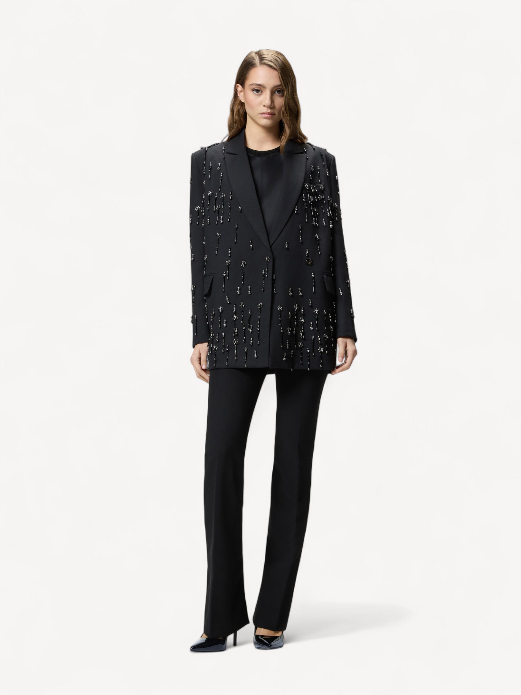 Straight Fit Blazer - Zwart