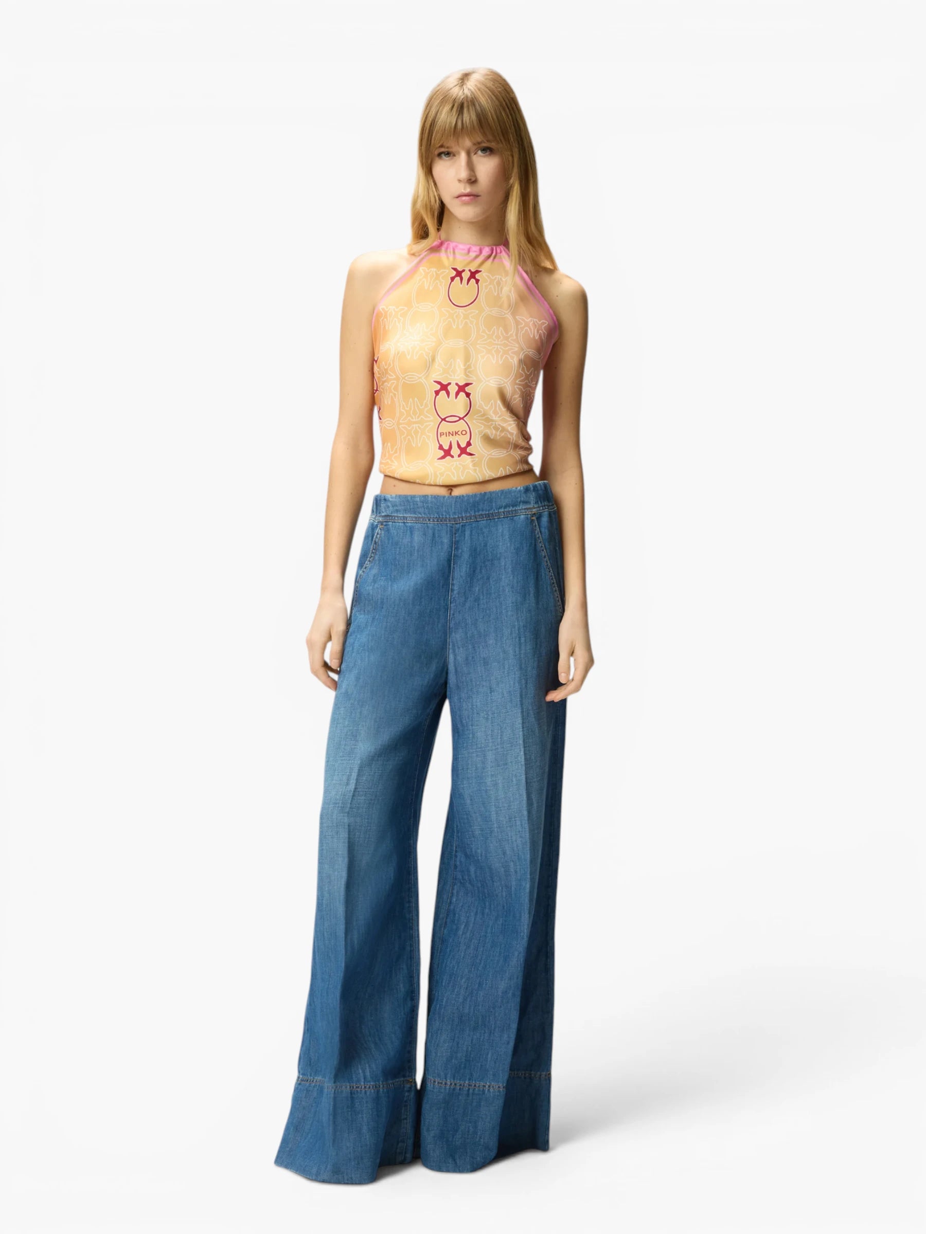 Wide-Leg Jeans - Deminblauw