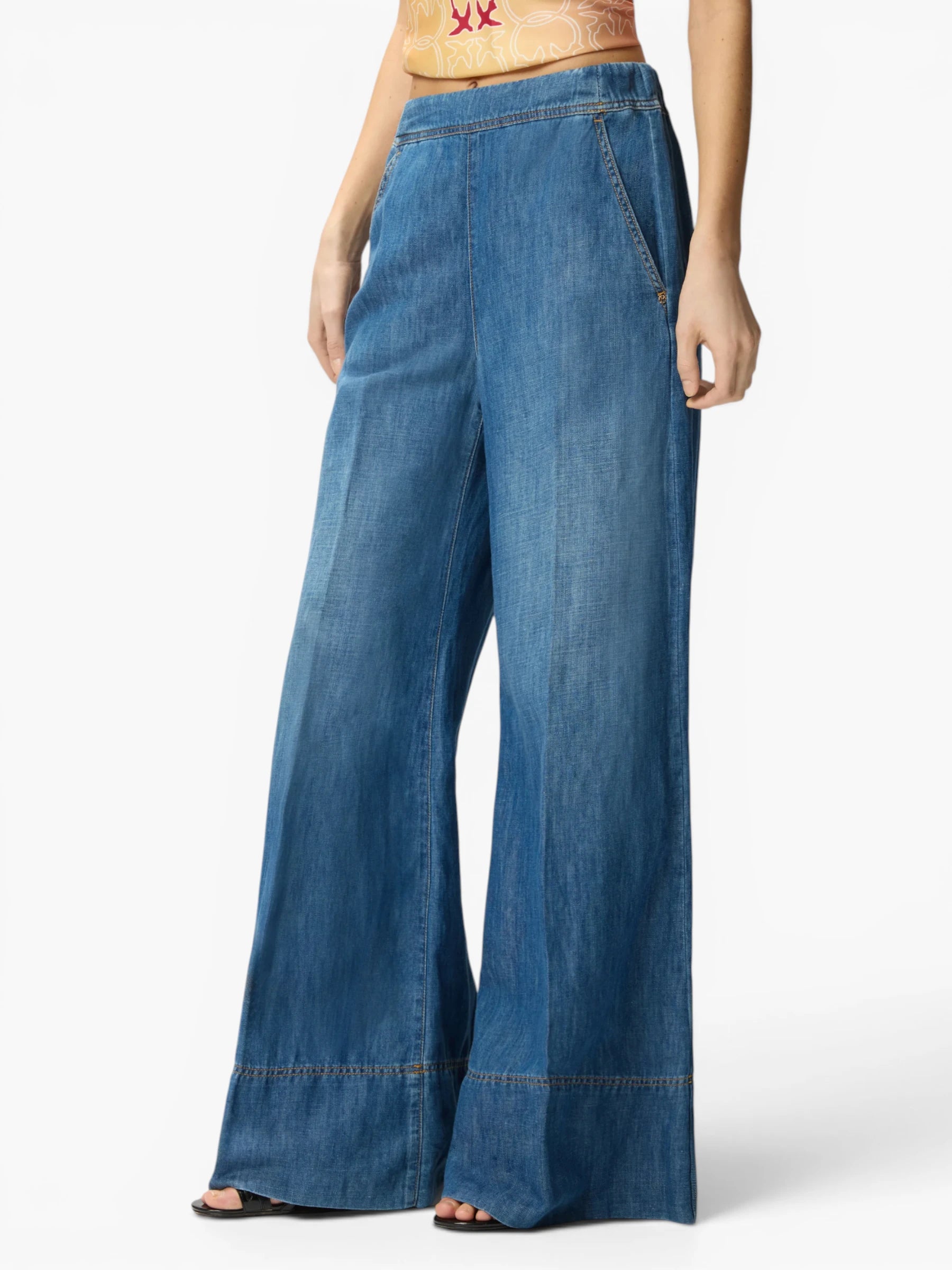 Wide-Leg Jeans - Deminblauw
