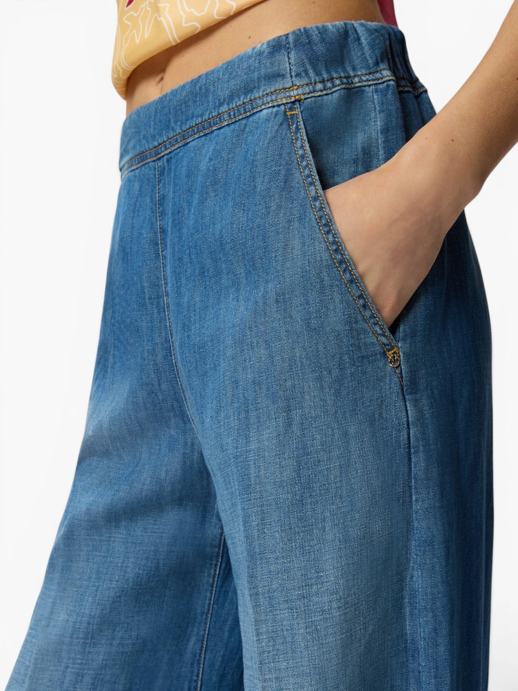Wide-Leg Jeans - Deminblauw