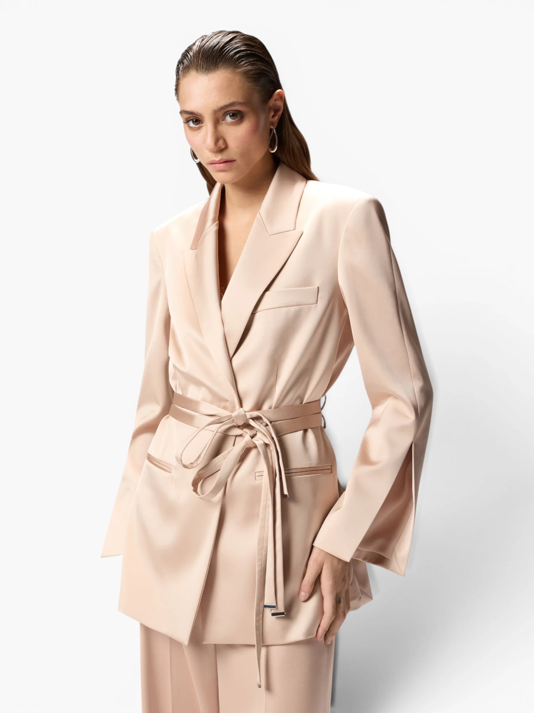 Rapa Giacca Satin Mahogany Blazer - Roze