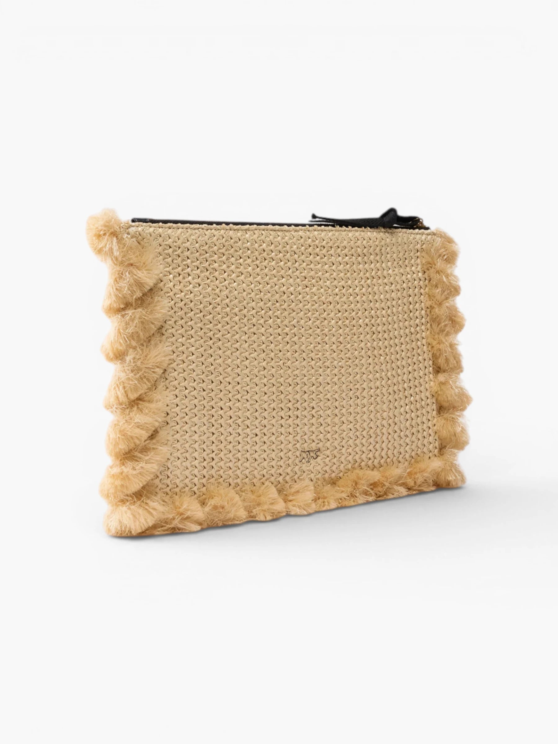 Small Raffia Clutch - Gold
