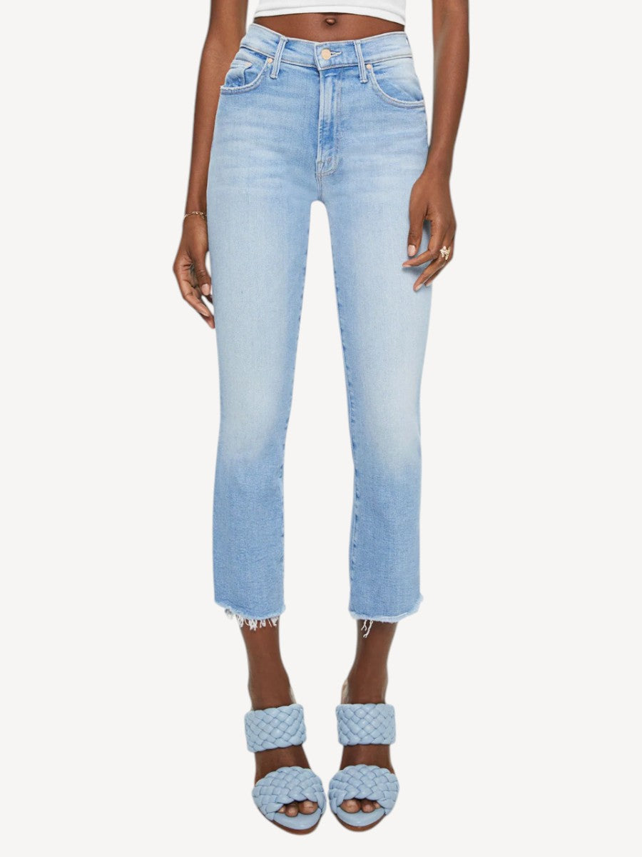 The Insider Crop Step Fray Jeans - Limited Edition Blauw