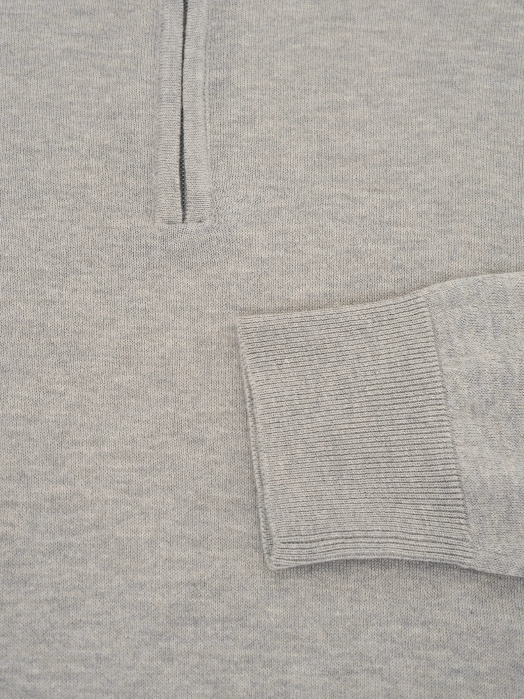Half-Zip Trui - Lichtgrijs