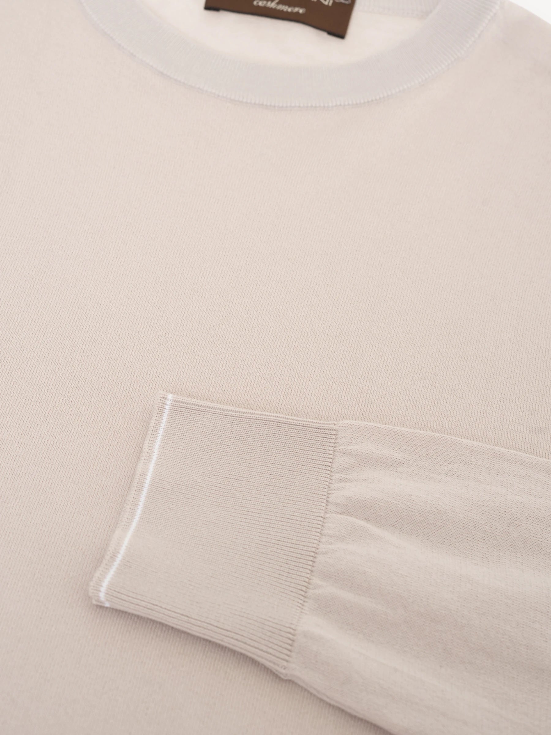 Crepe Katoen Pullover - Zand