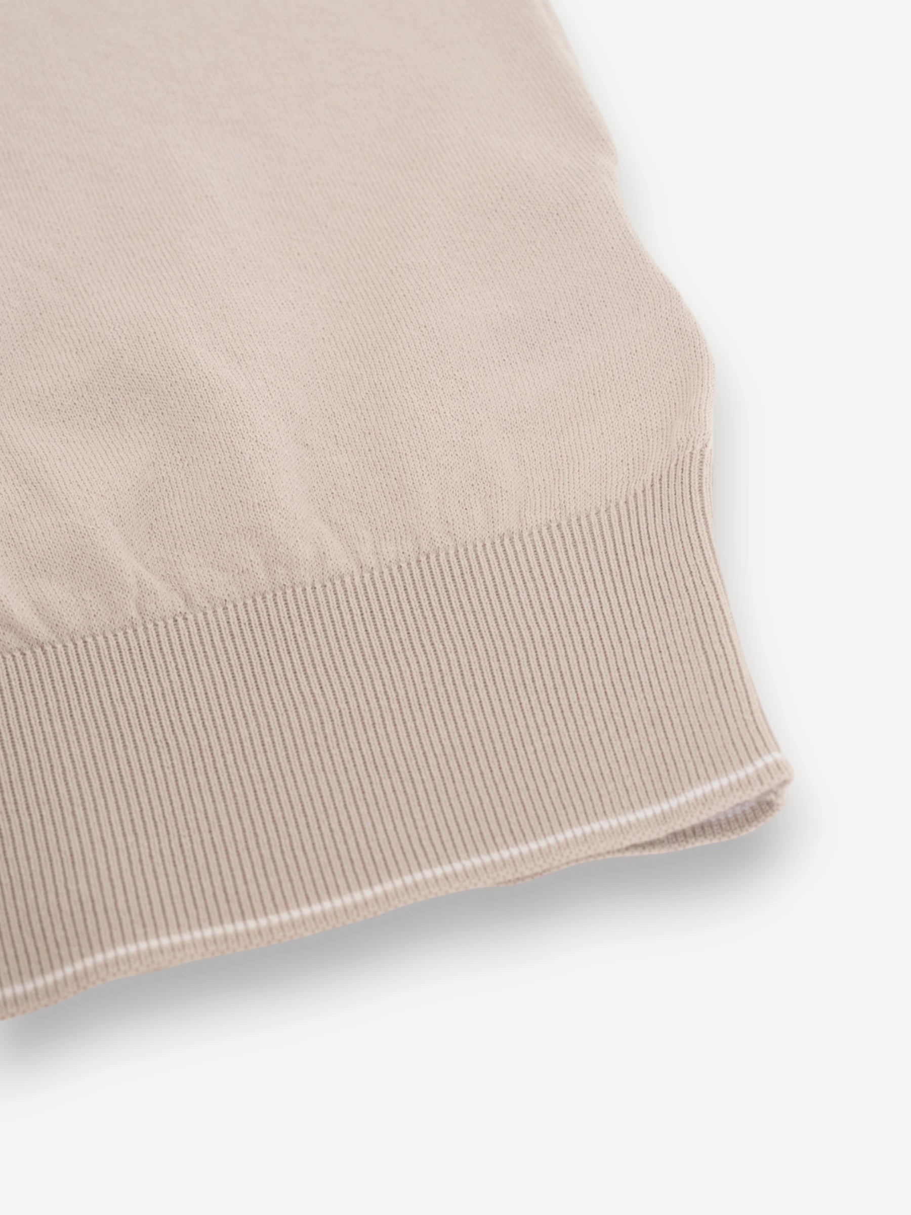 Crepe Katoen Pullover - Zand