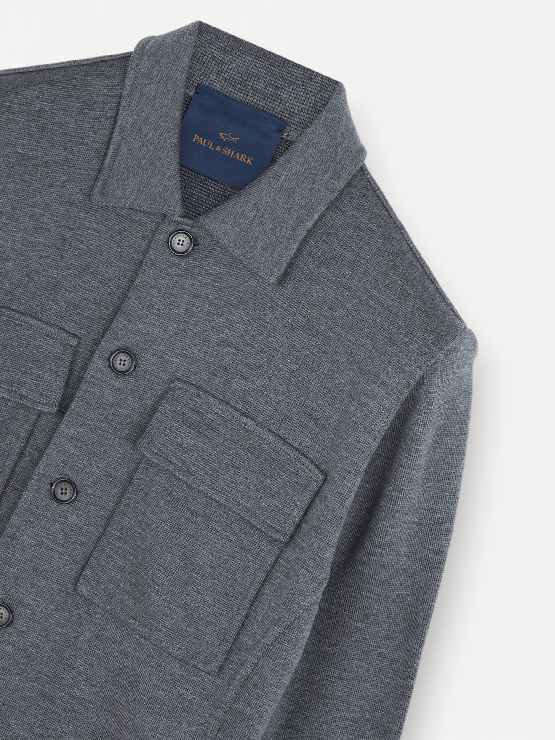 Extrafine Wool Overshirt - Grijs