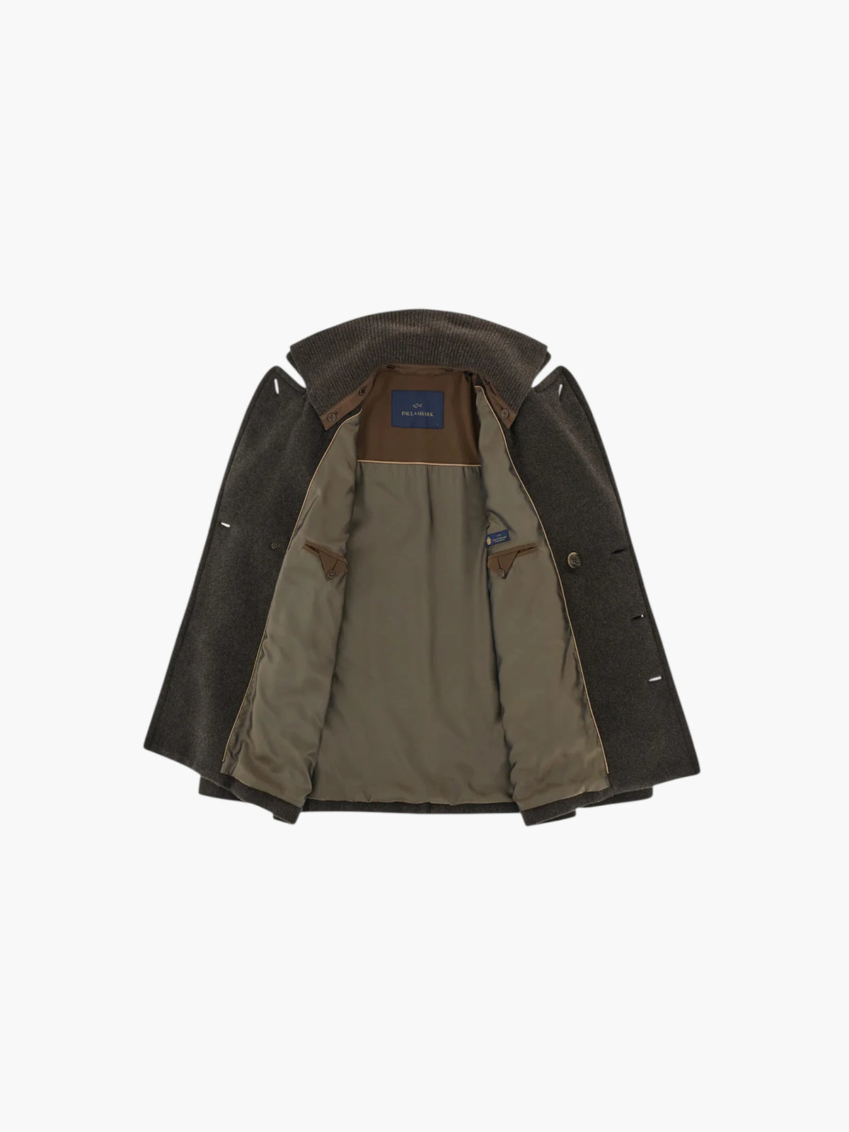 Paul & Shark Wool-Cashmere Blend Peacoat 15312361 - Donkerbruin