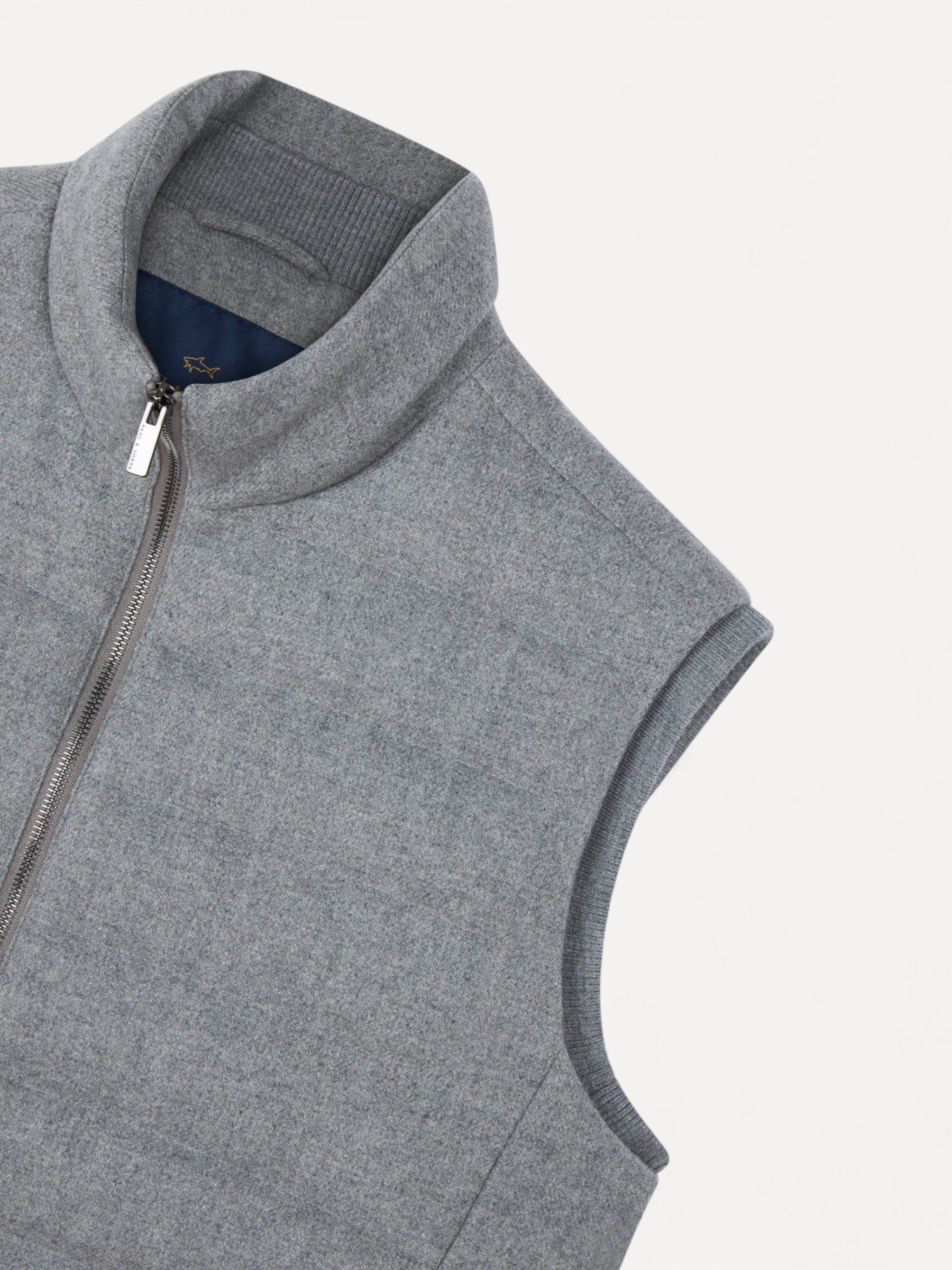 Padded Wool/Cashmere Bodywarmer - Lichtgrijs