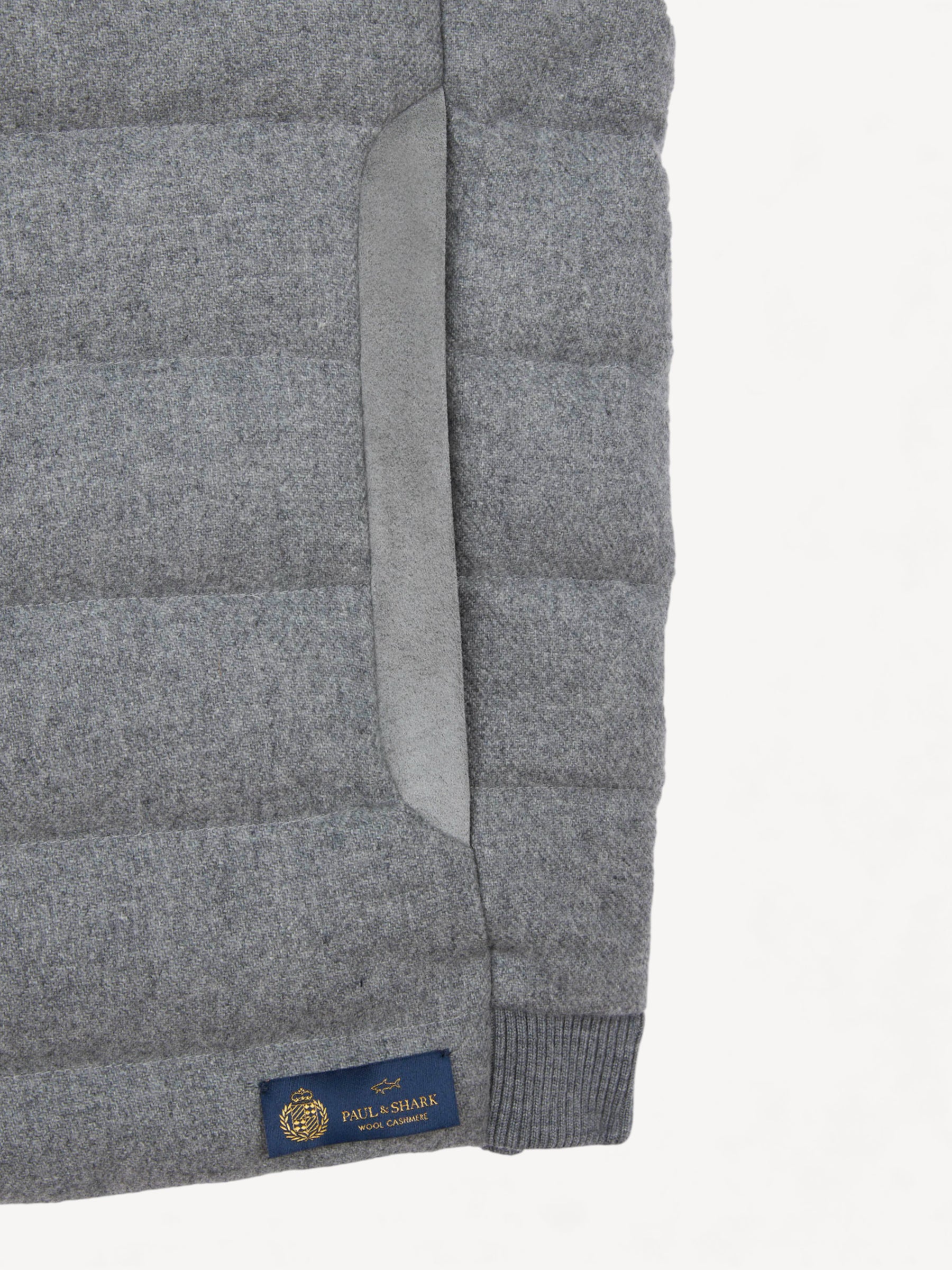 Padded Wool/Cashmere Bodywarmer - Lichtgrijs