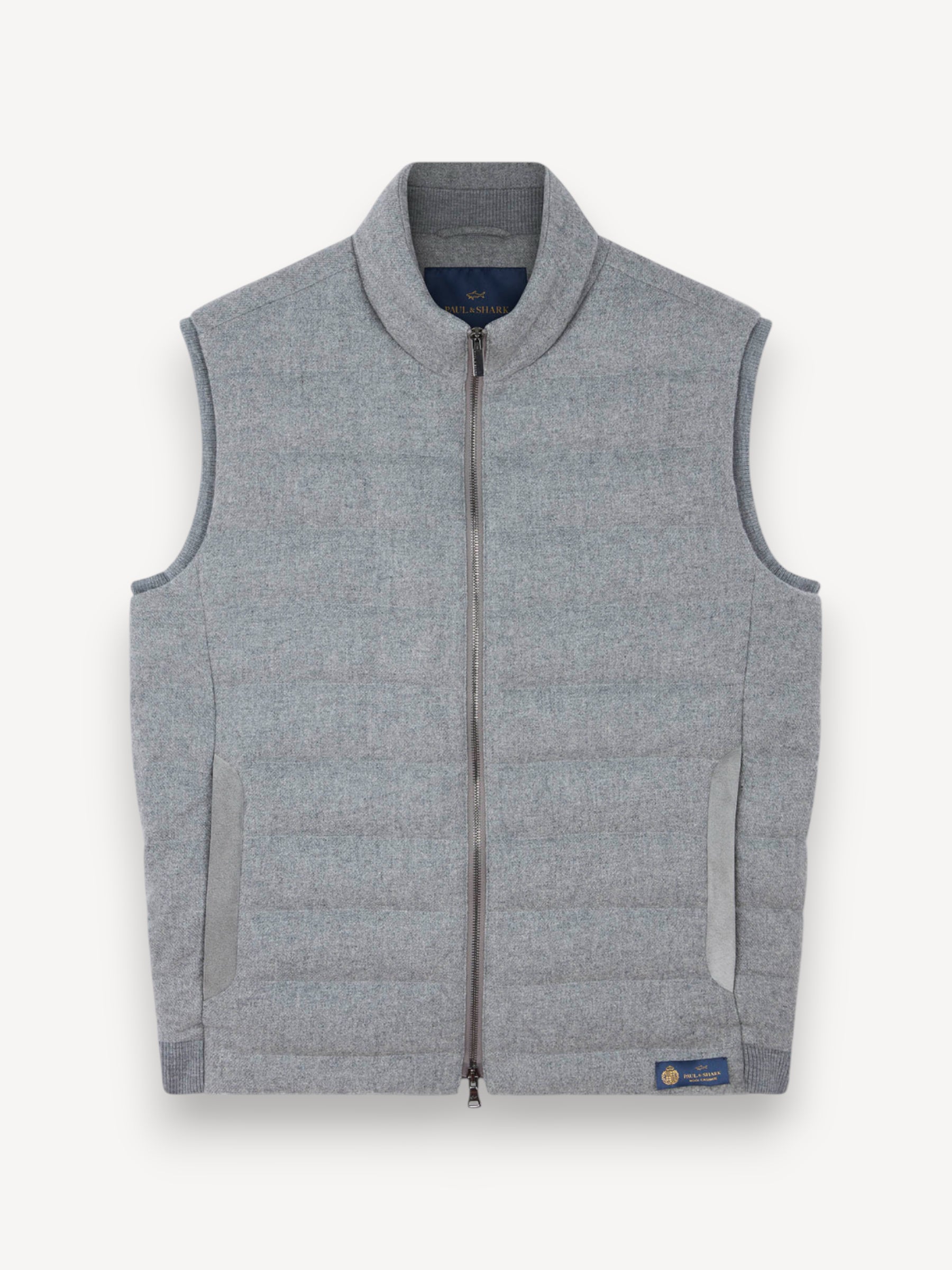 Padded Wool/Cashmere Bodywarmer - Lichtgrijs
