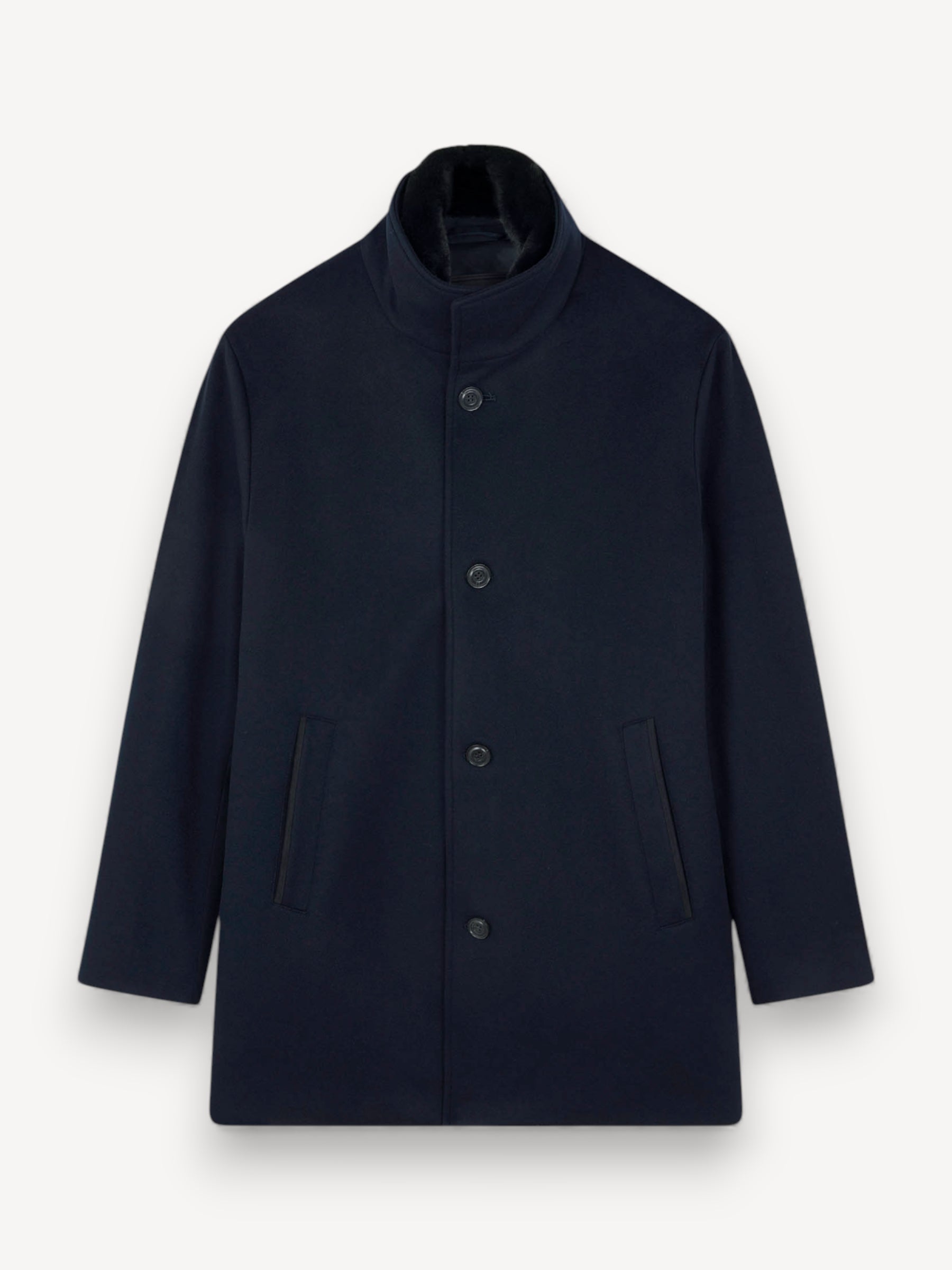 Cashmere Car Coat - Donkerblauw