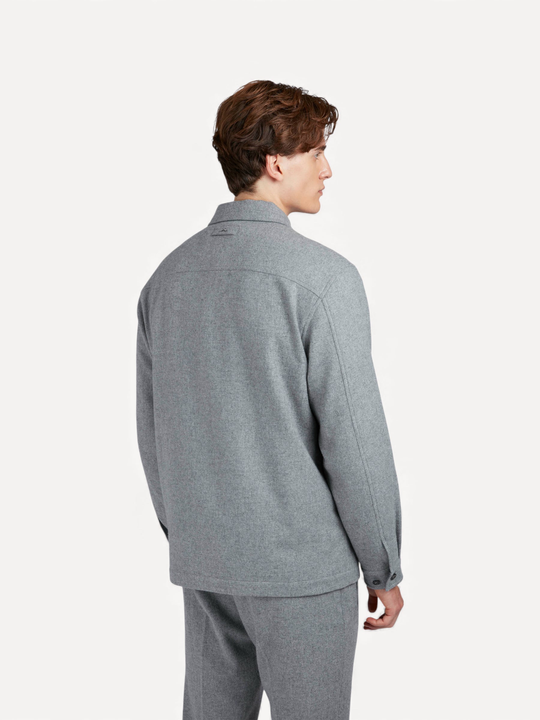 Wool Cashmere Overshirt - Lichtgrijs