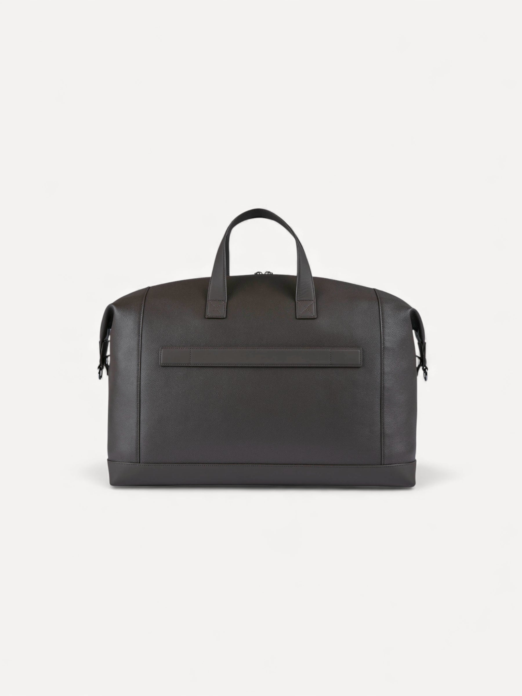 Tumbled Leather Holdall Bag - Donkerbruin