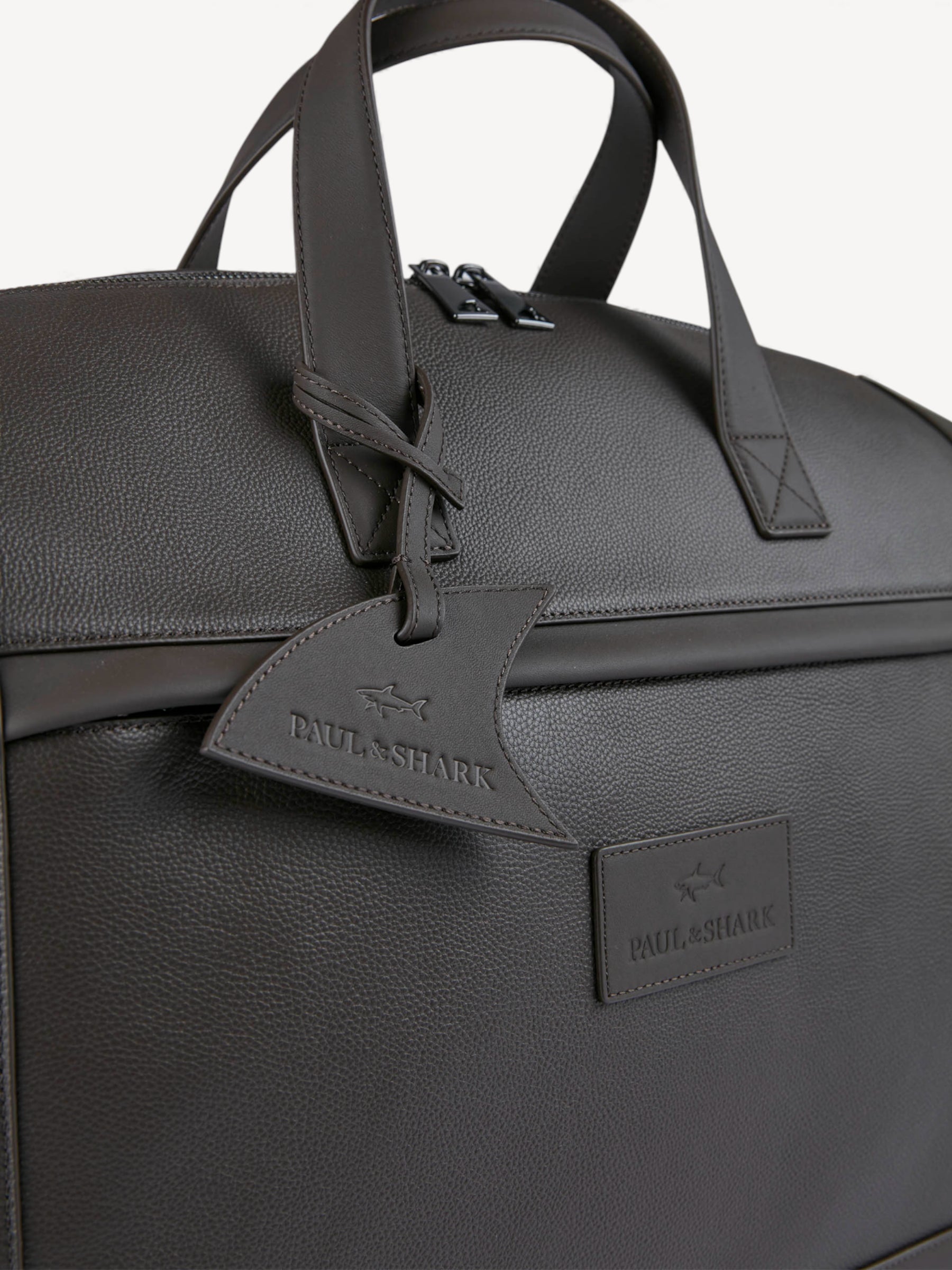 Tumbled Leather Holdall Bag - Donkerbruin