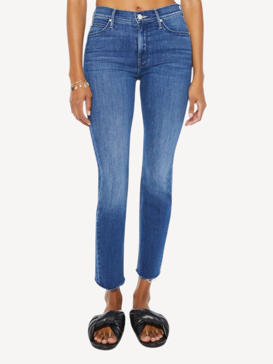 Mid Rise Dazzler Ankle Fray Jeans - Nothing Between Us Blauw