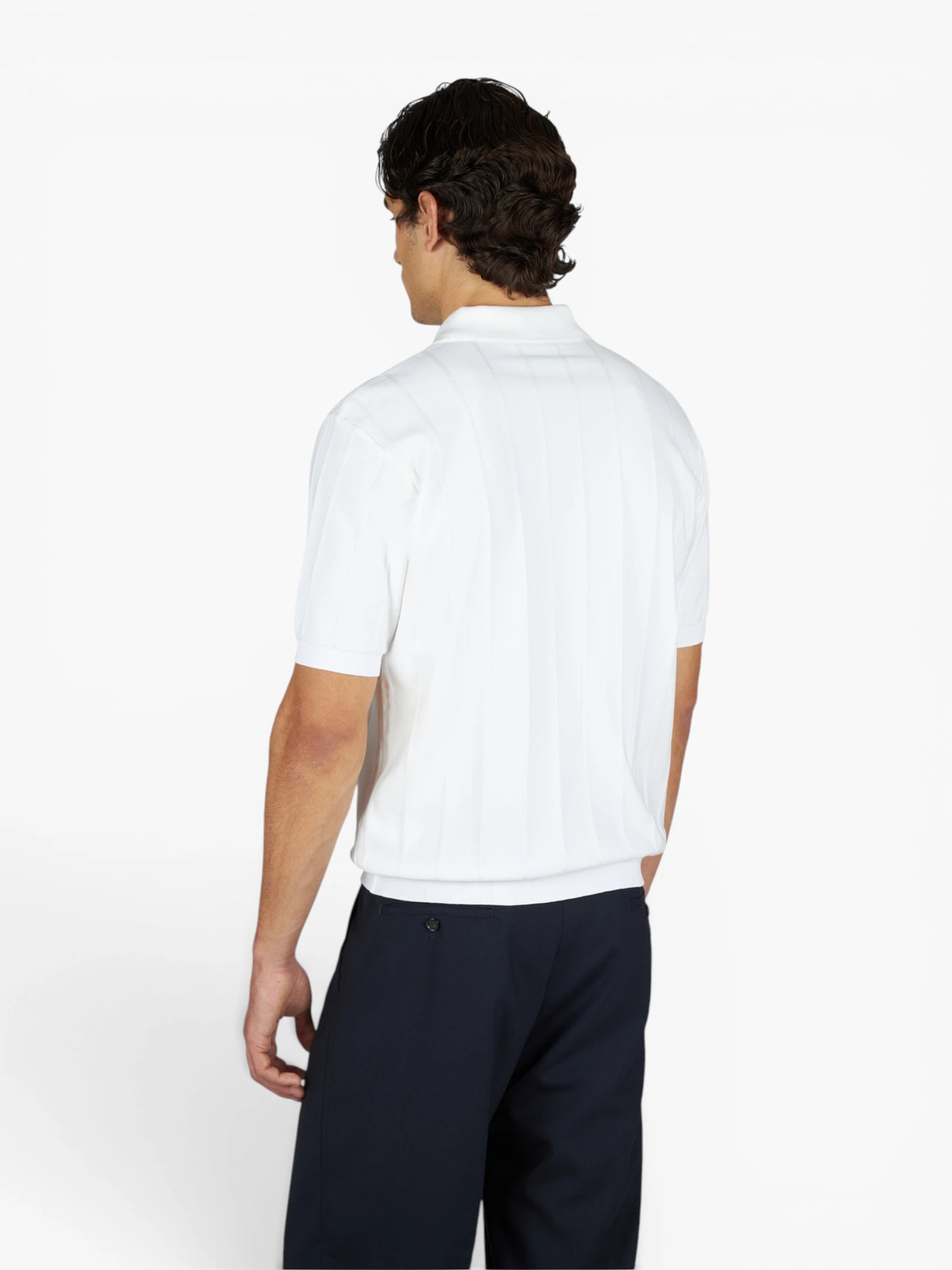 Piuma Feather-Light Cotton Polo Shirt 26411632 - Wit