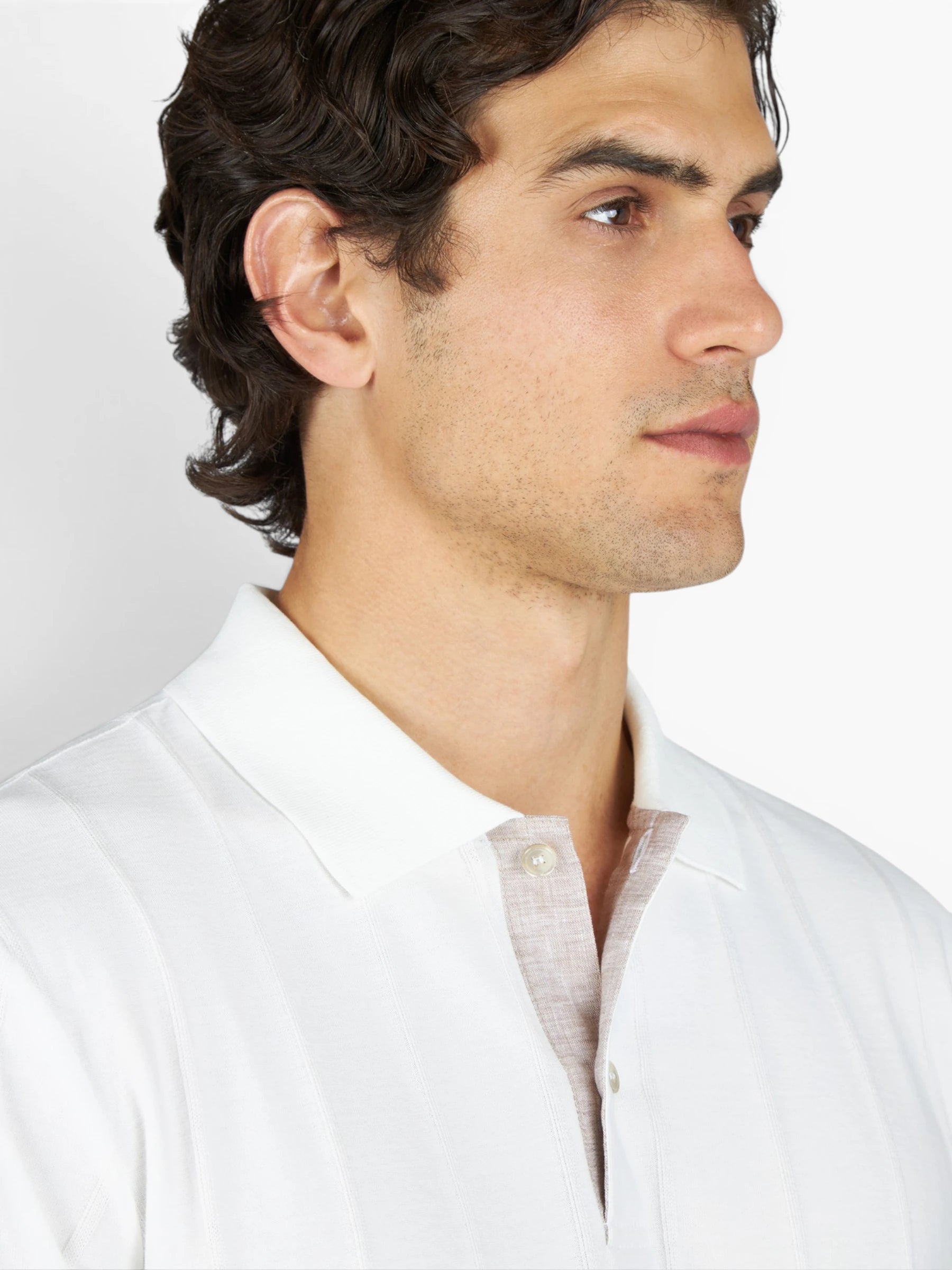 Piuma Feather-Light Cotton Polo Shirt 26411632 - Wit