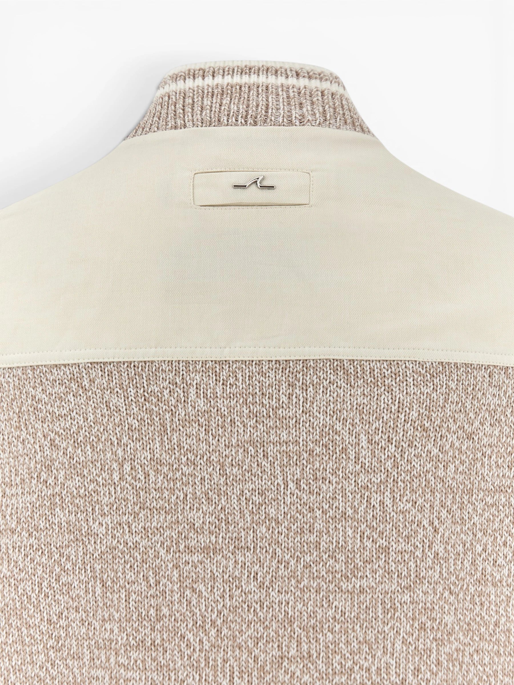 Cotton Knitted / Hybrid jacket - creme