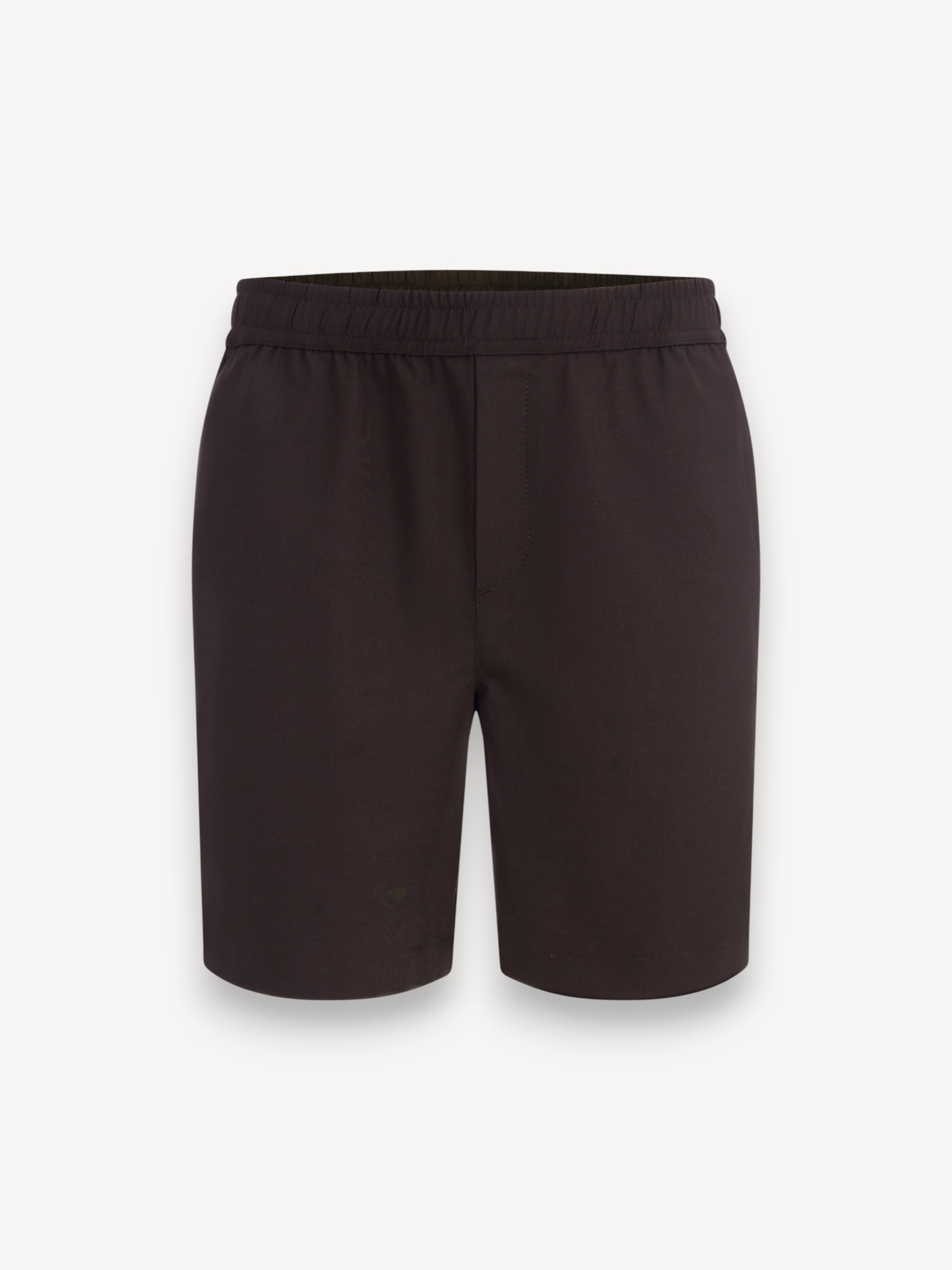 Carl Wool/Stretch Shorts - Dark Brown