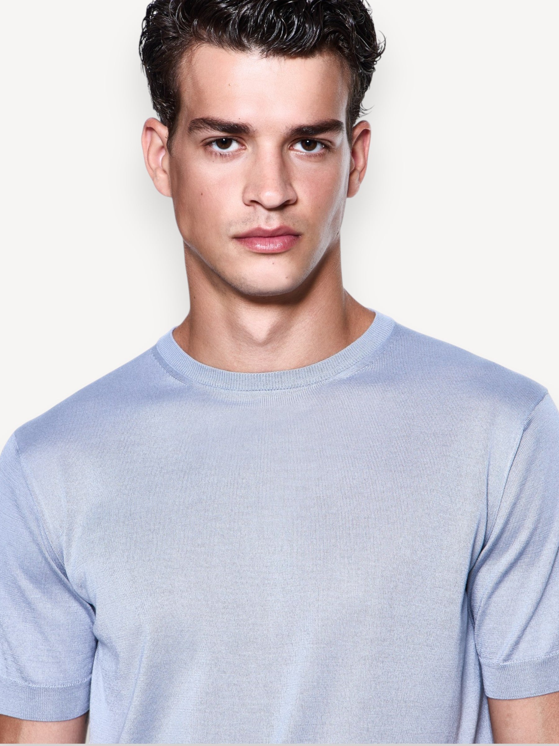 Silk Cotton T-Shirt - Purple