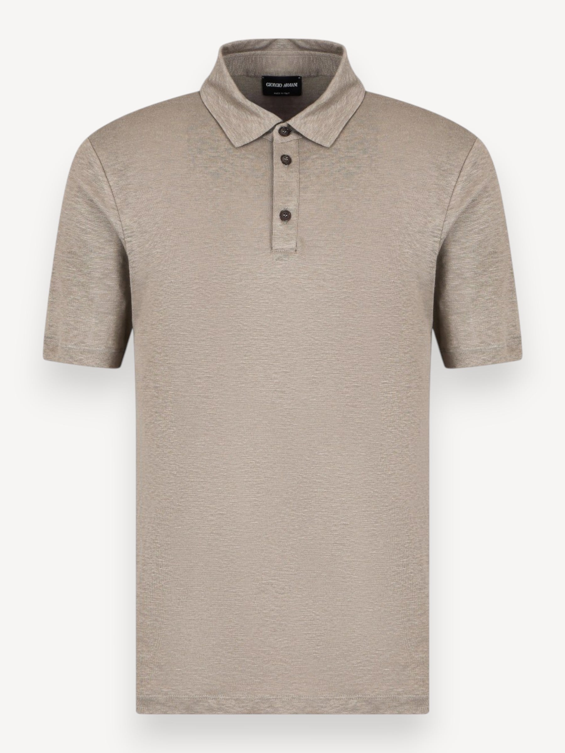 Linen Polo Shirt - Beige