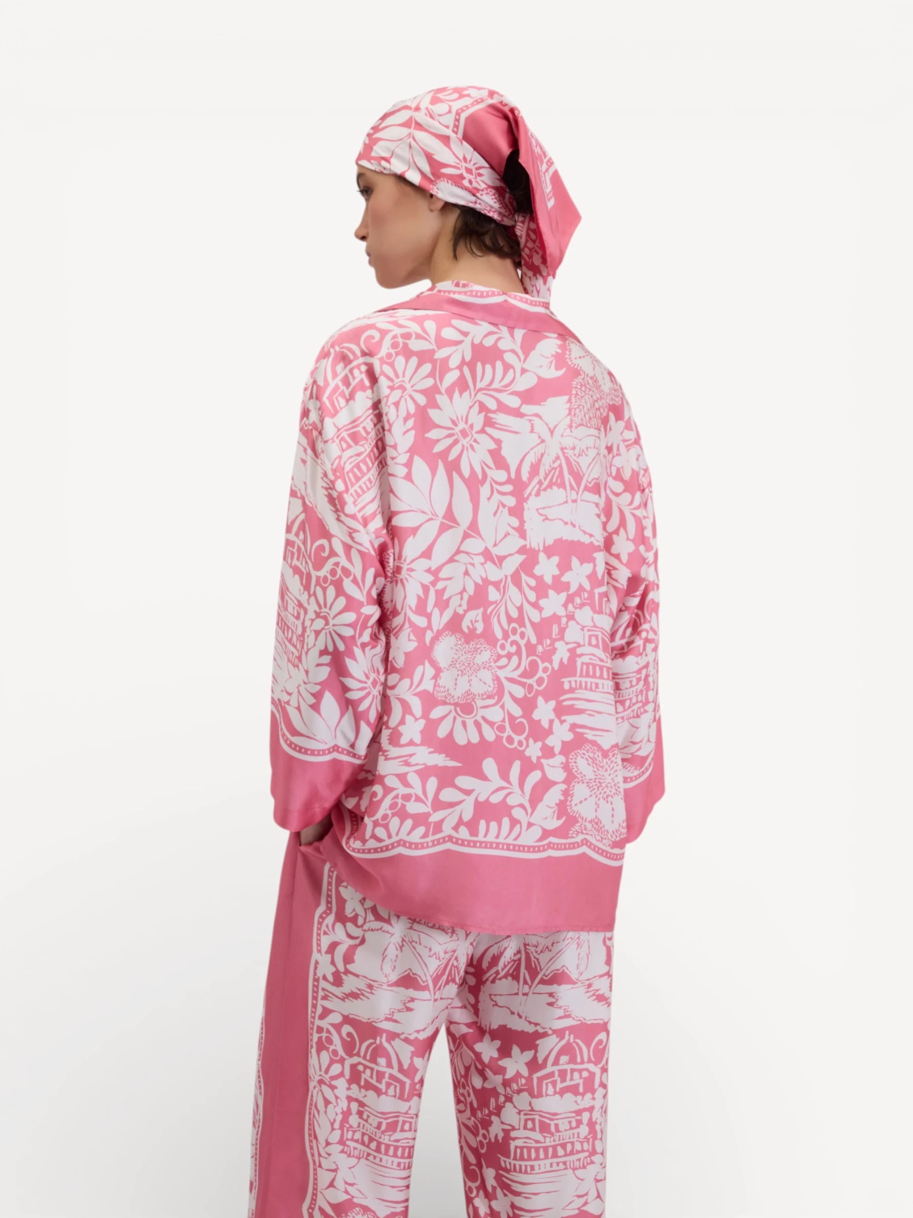 Tropical Print Shirt - Bubble Pink