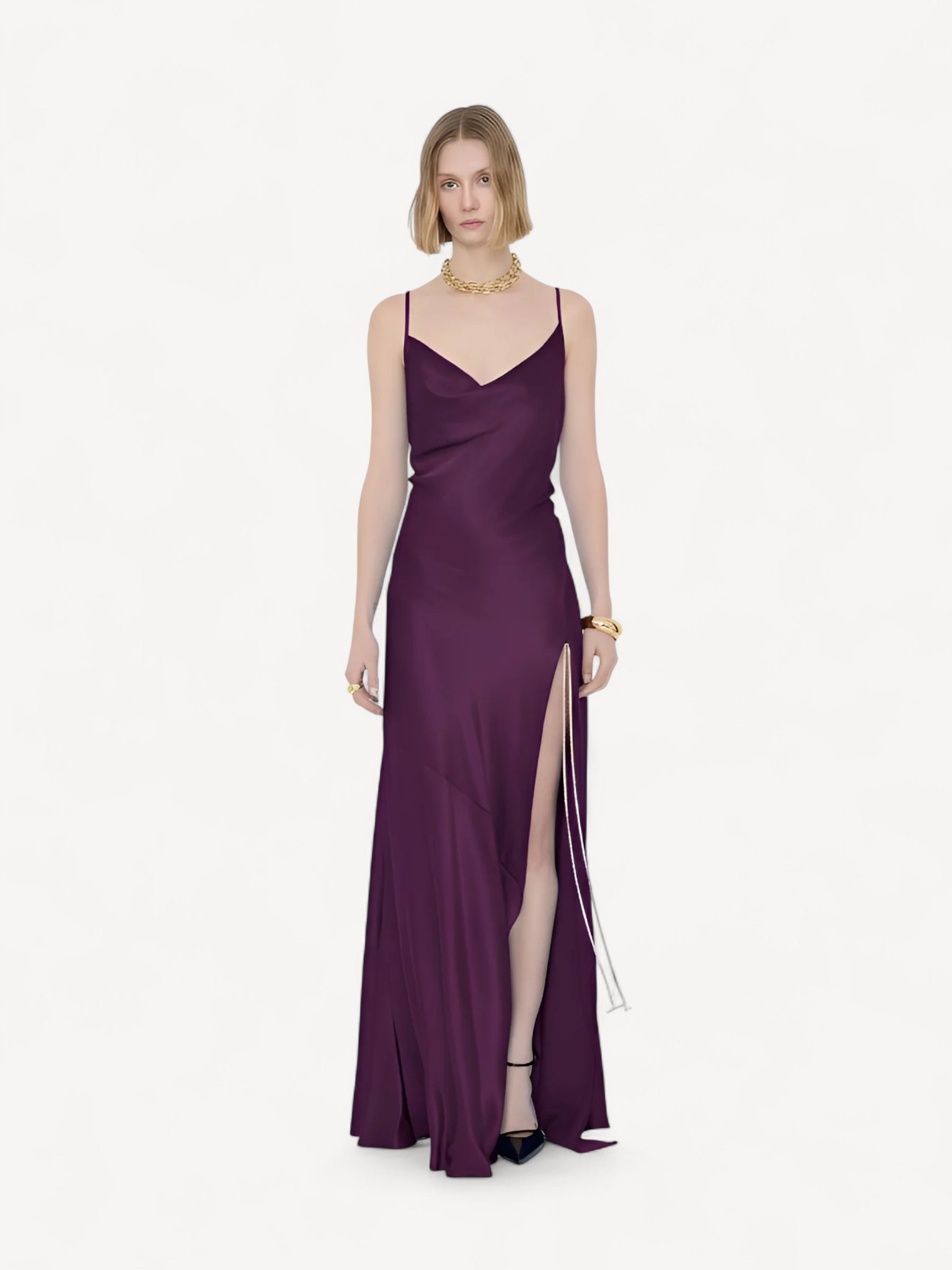 Gabrielle Dress - Purple Grape
