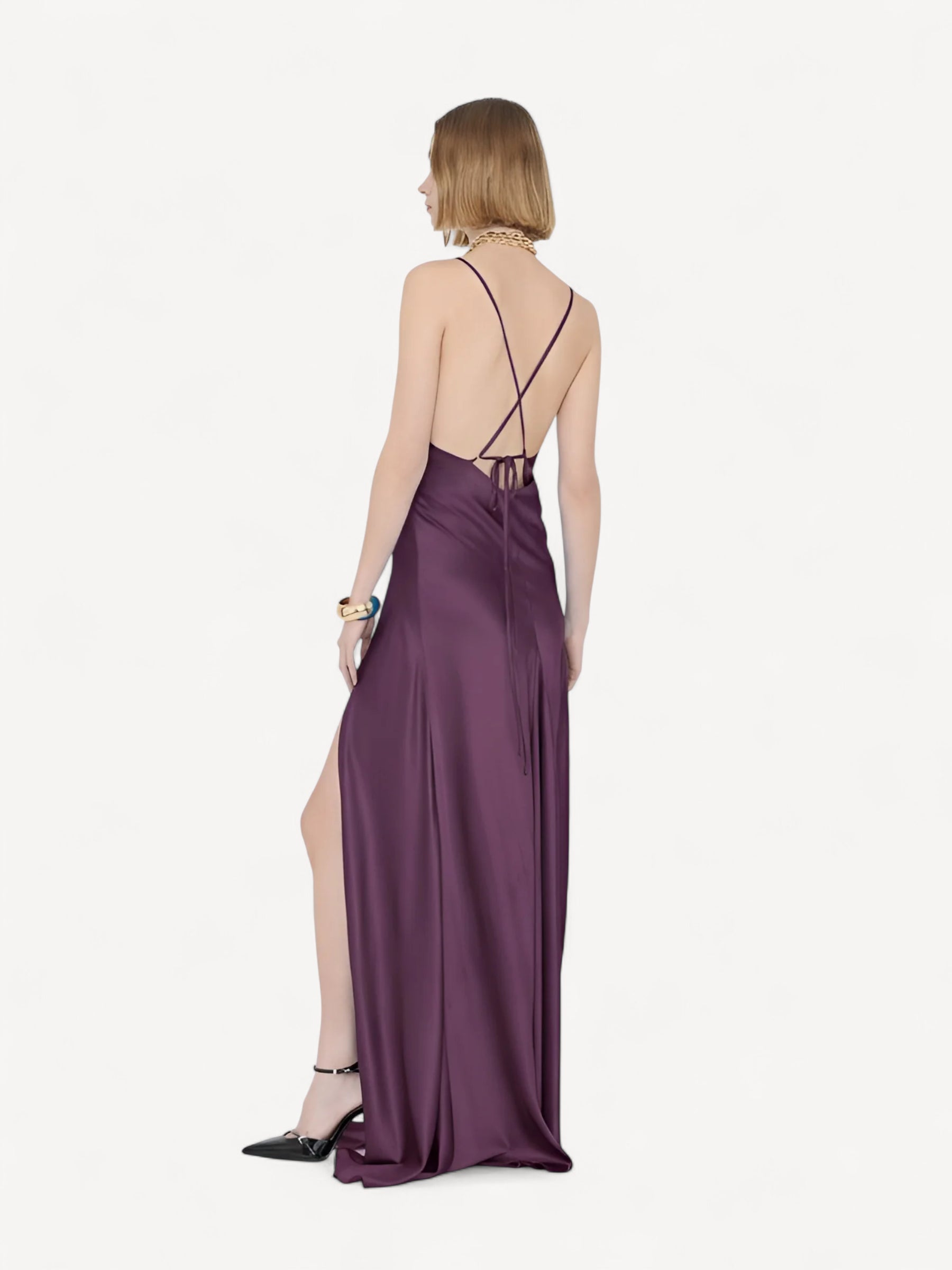 Gabrielle Dress - Purple Grape