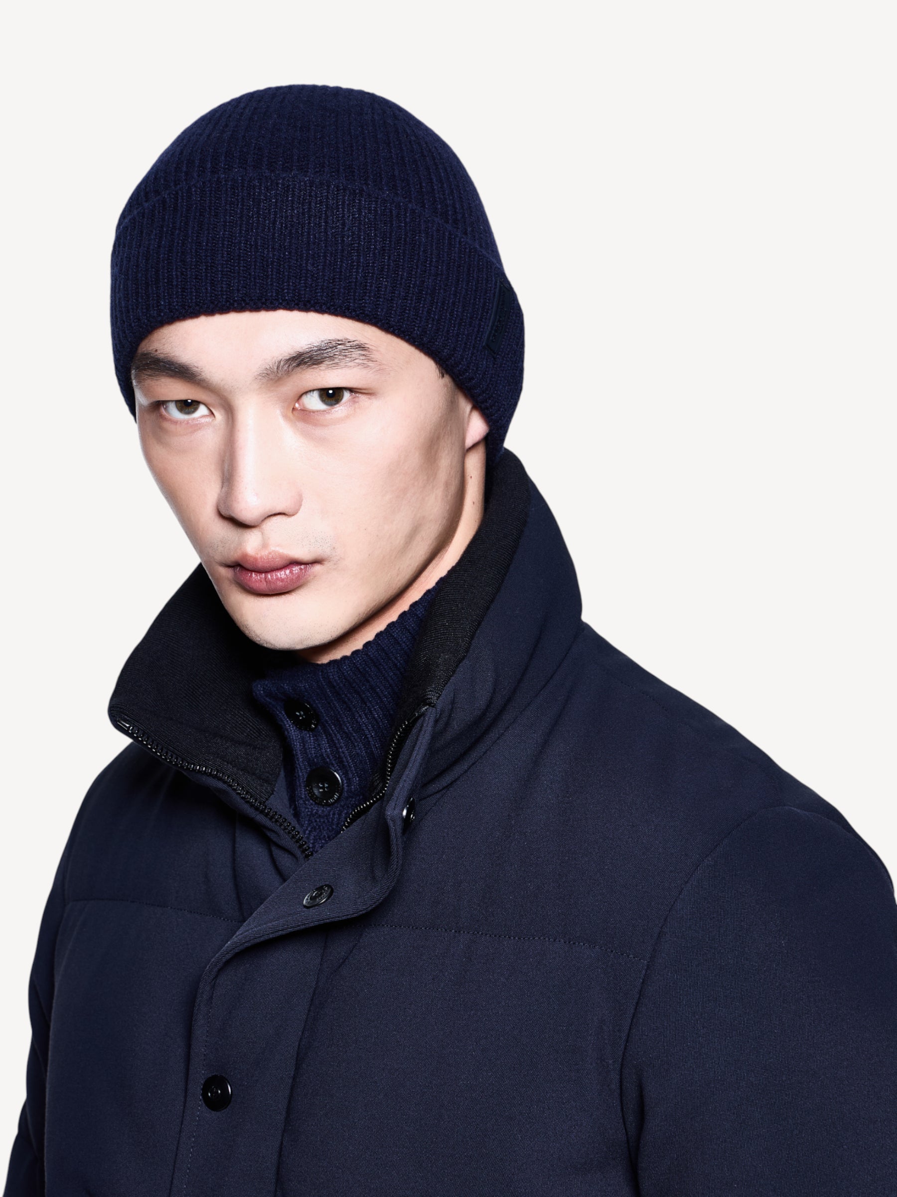 Cashmere Beanie - Donkerblauw