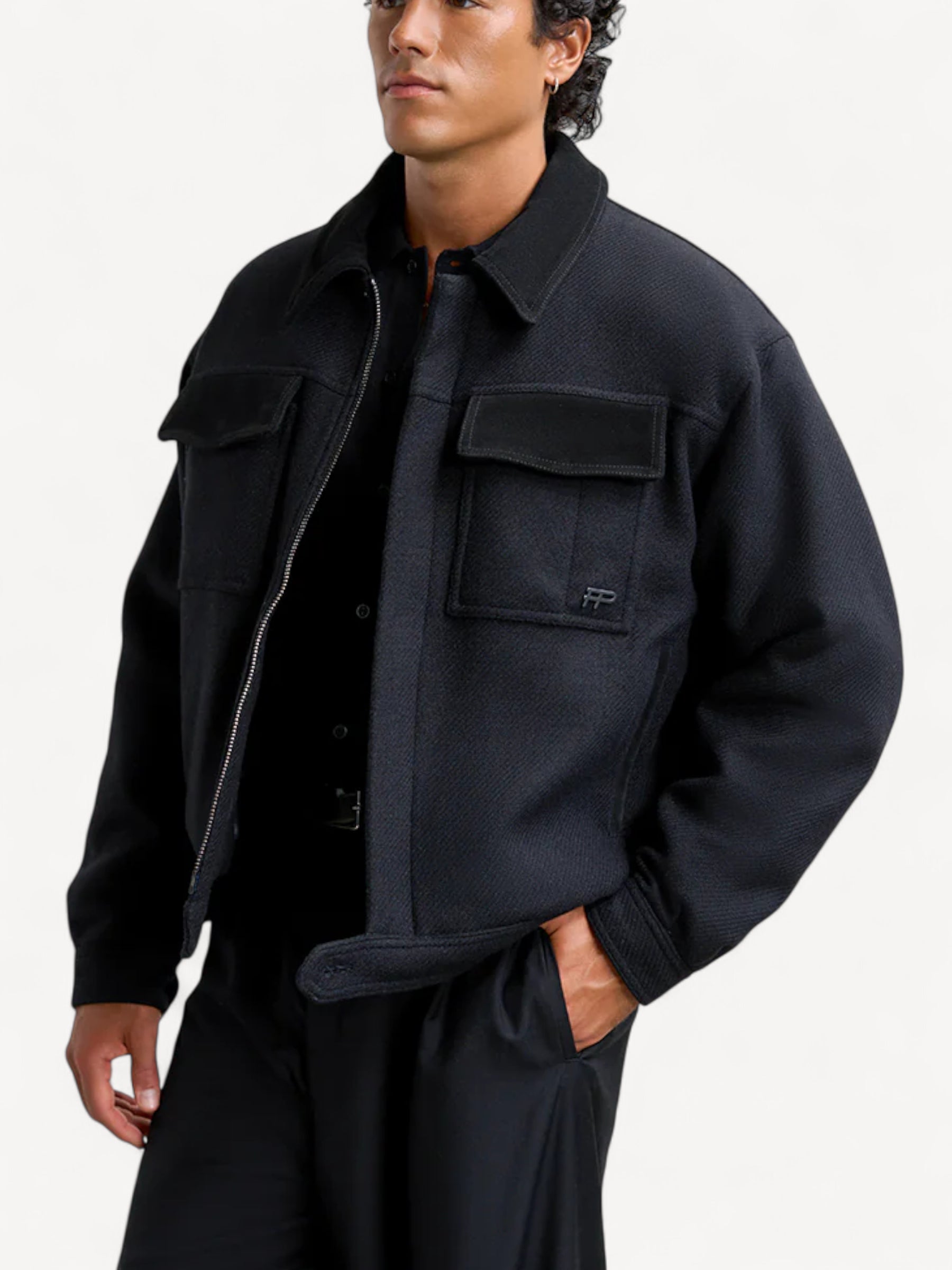 Box Jacket Varsity - Black