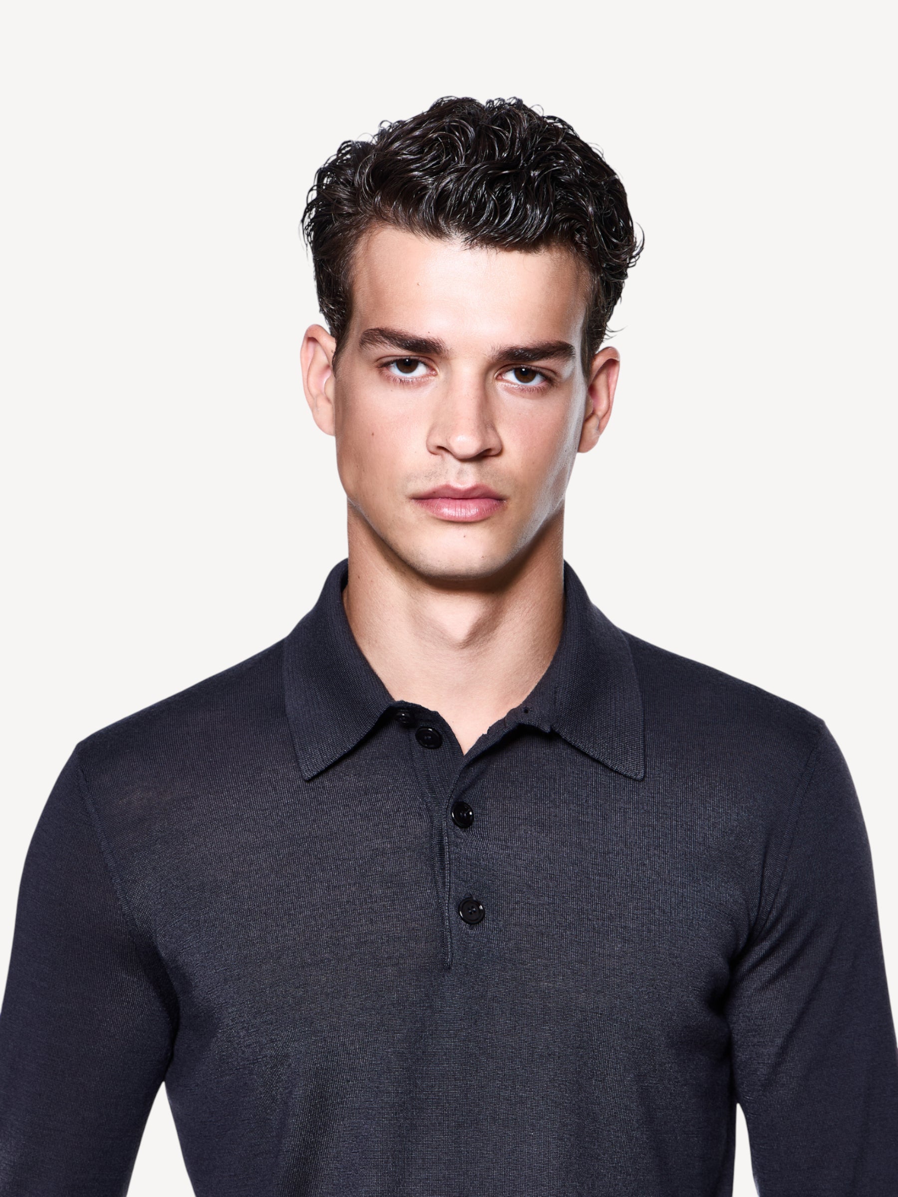 Virgin Wool Polo - Antraciet