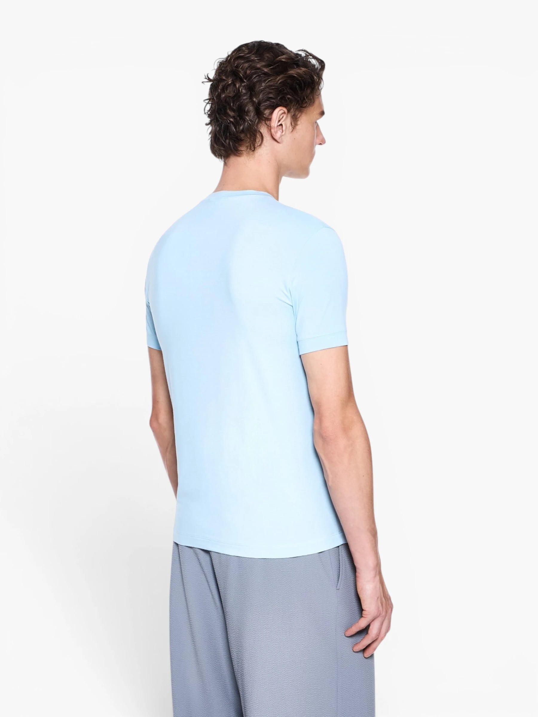 crew-neck T-shirt - Aquamarine