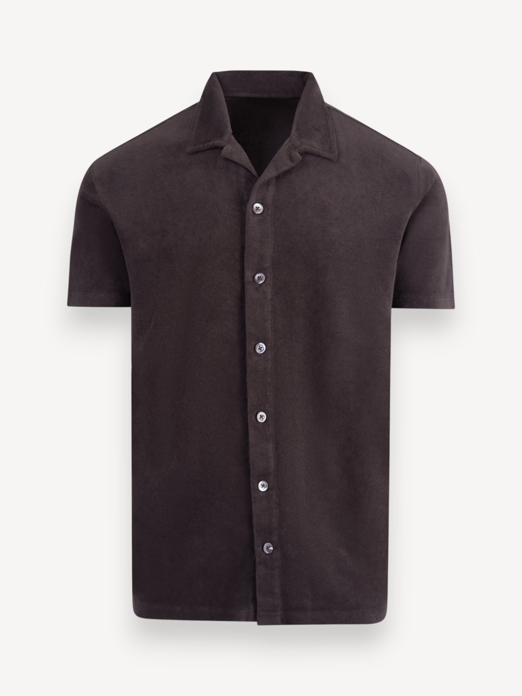 Ryans Towelling Shirt - Dark Brown