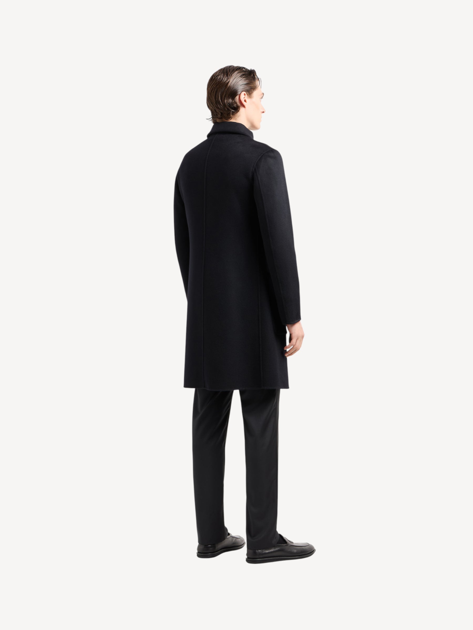 Double Cashmere Coat - Dark Navy