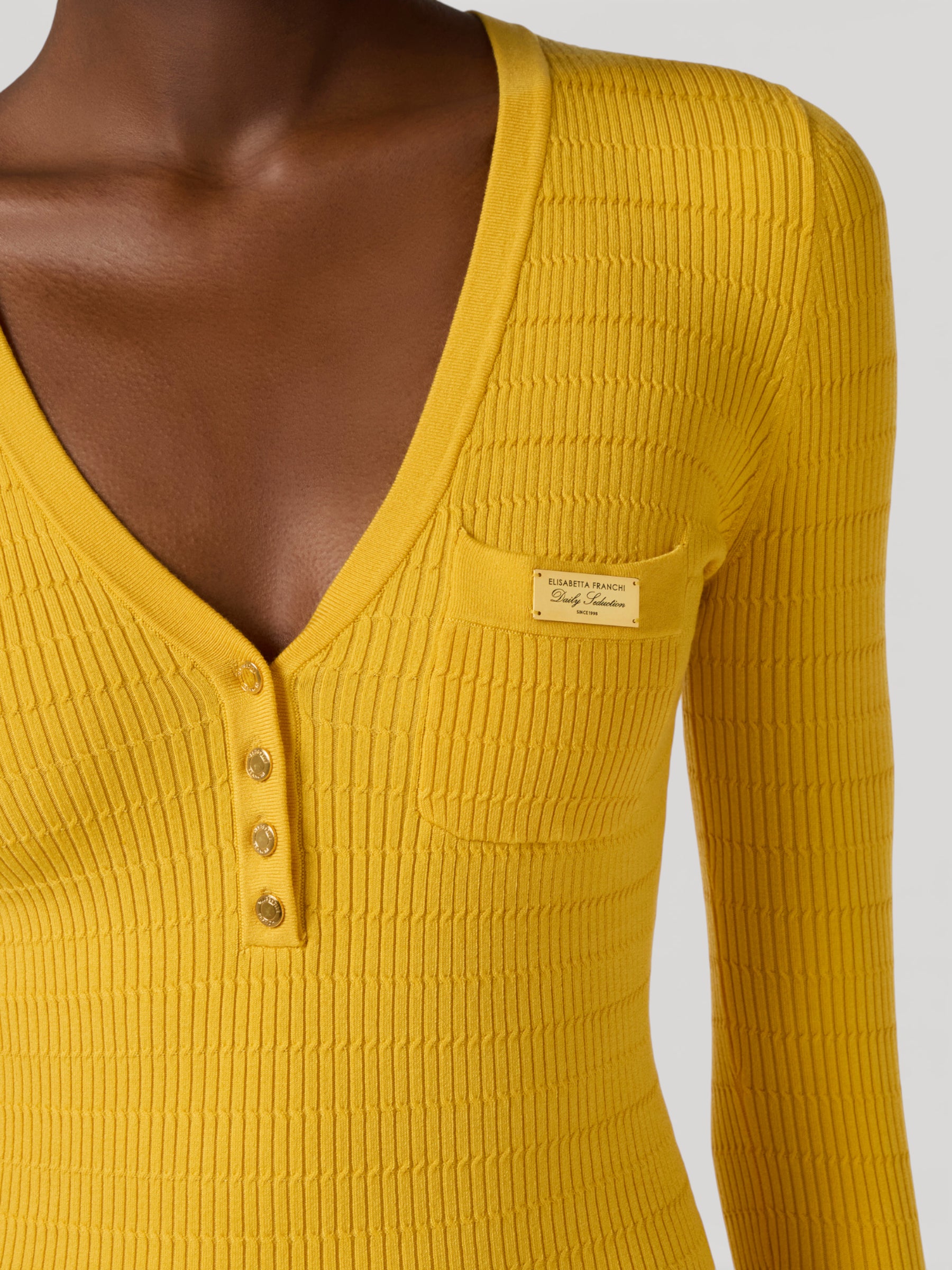 Knitted Micro-Braided Dress - Sun