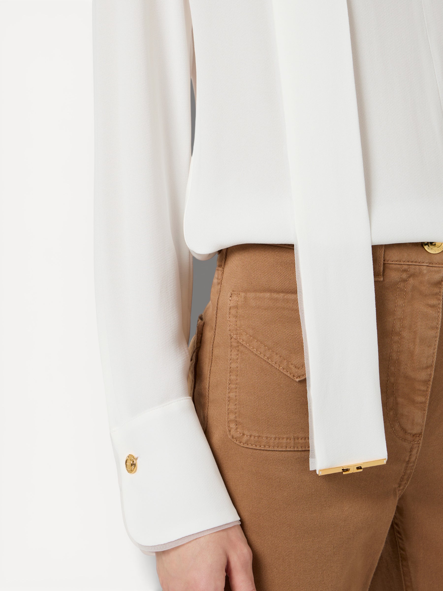 Blouse Viscose Georgette - Avorio