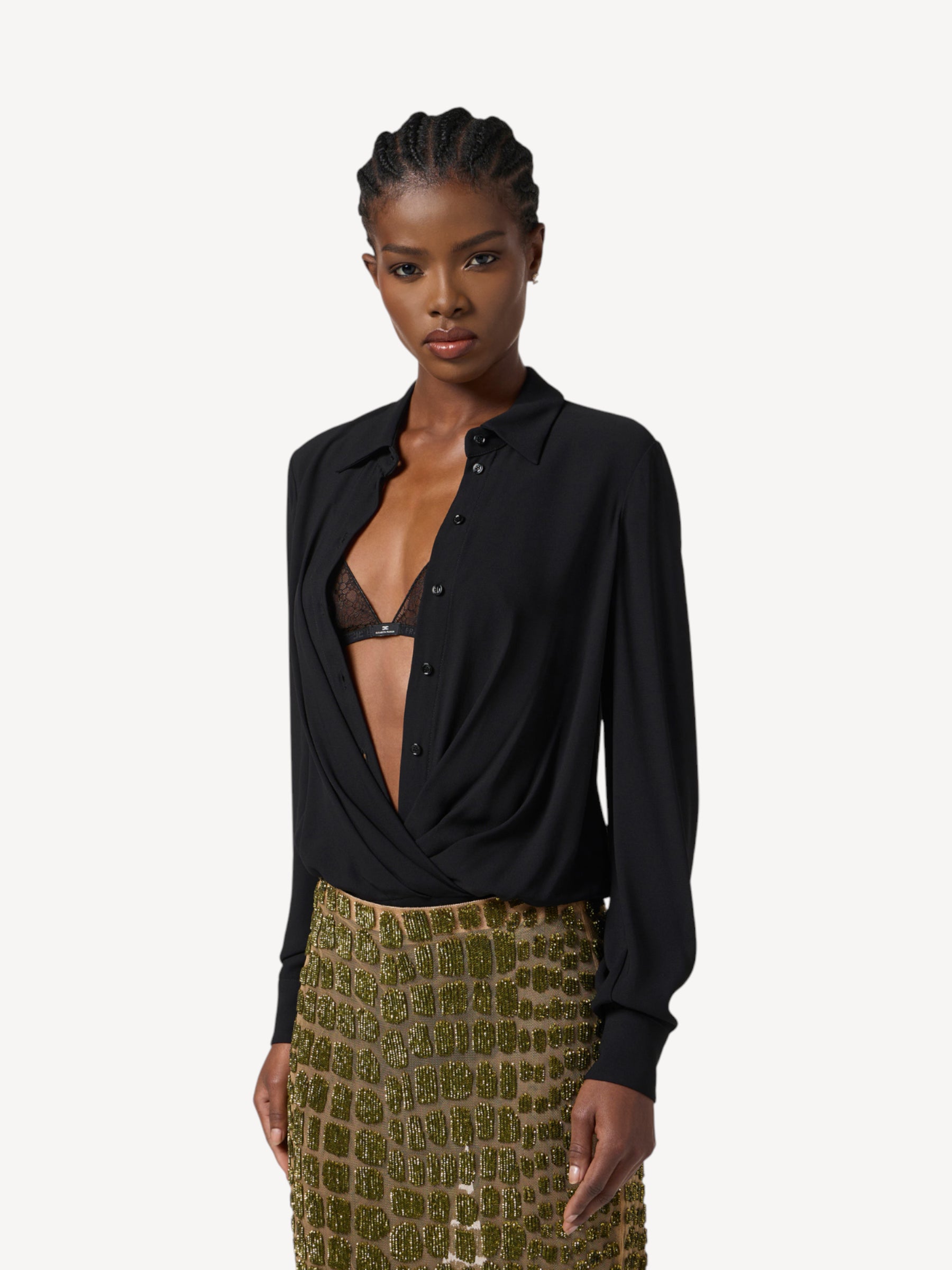 Georgette Bodysuit - Zwart