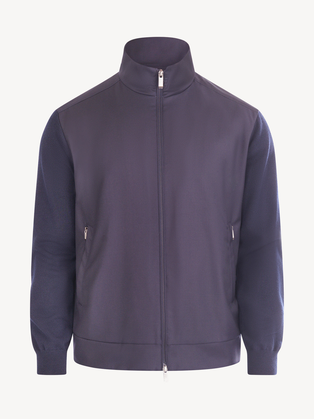 Paul & Shark Extrafine Merino Wol Hybrid Jacket in Loro Piana - Donkerblauw