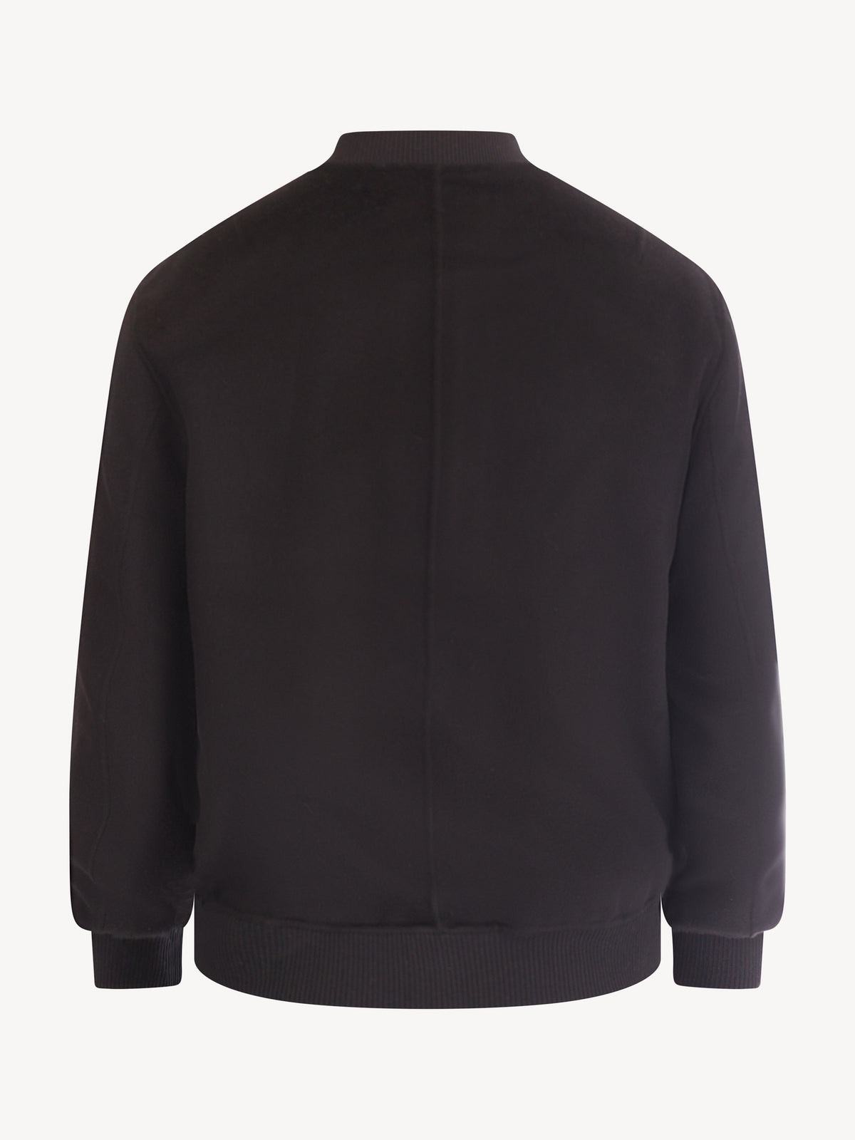 Amaránto Bomber Jack in Wol en Cashmere - Zwart