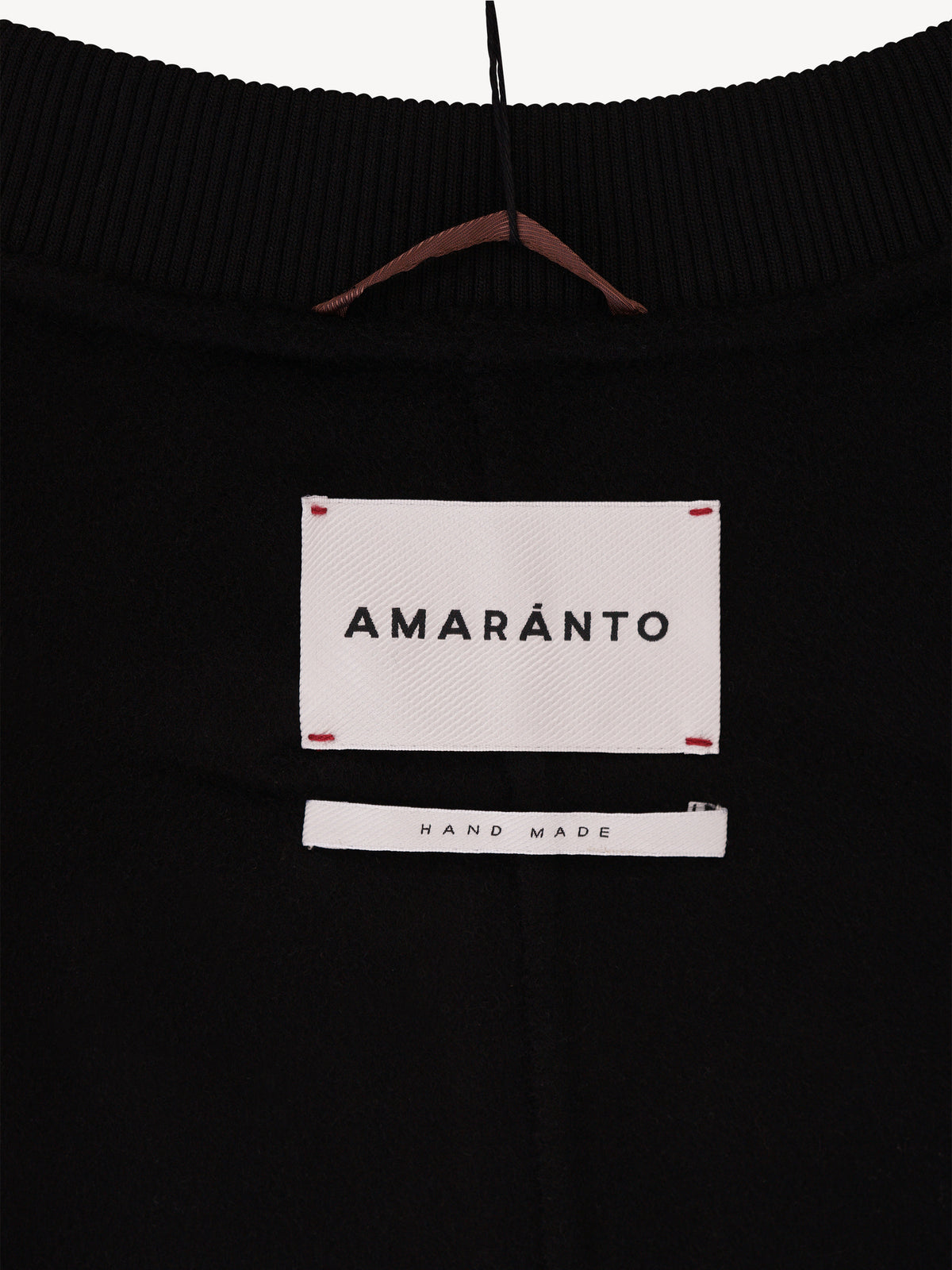 Amaránto Bomber Jack in Wol en Cashmere - Zwart