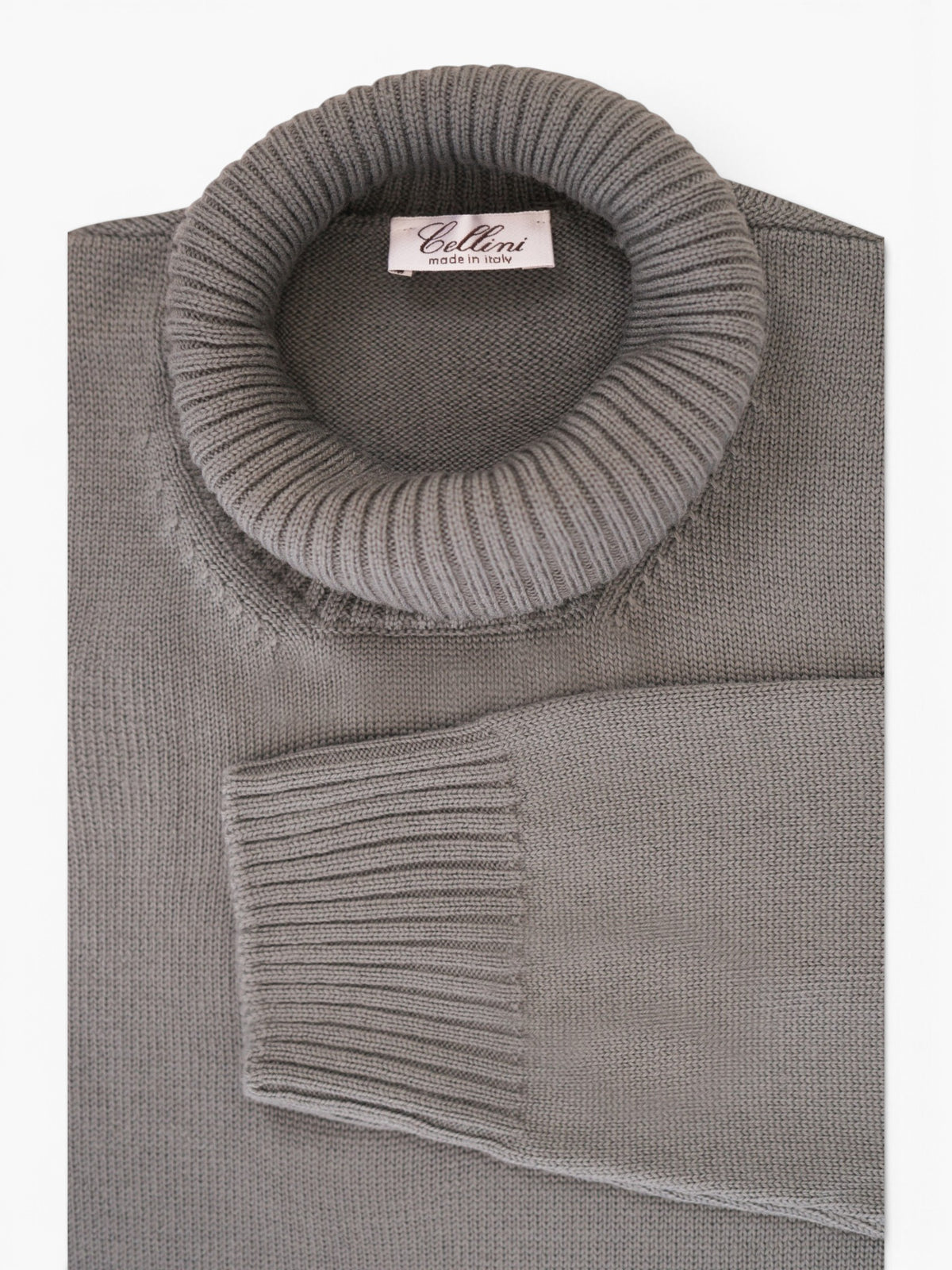 Cellini Turtle Neck - Green Grey