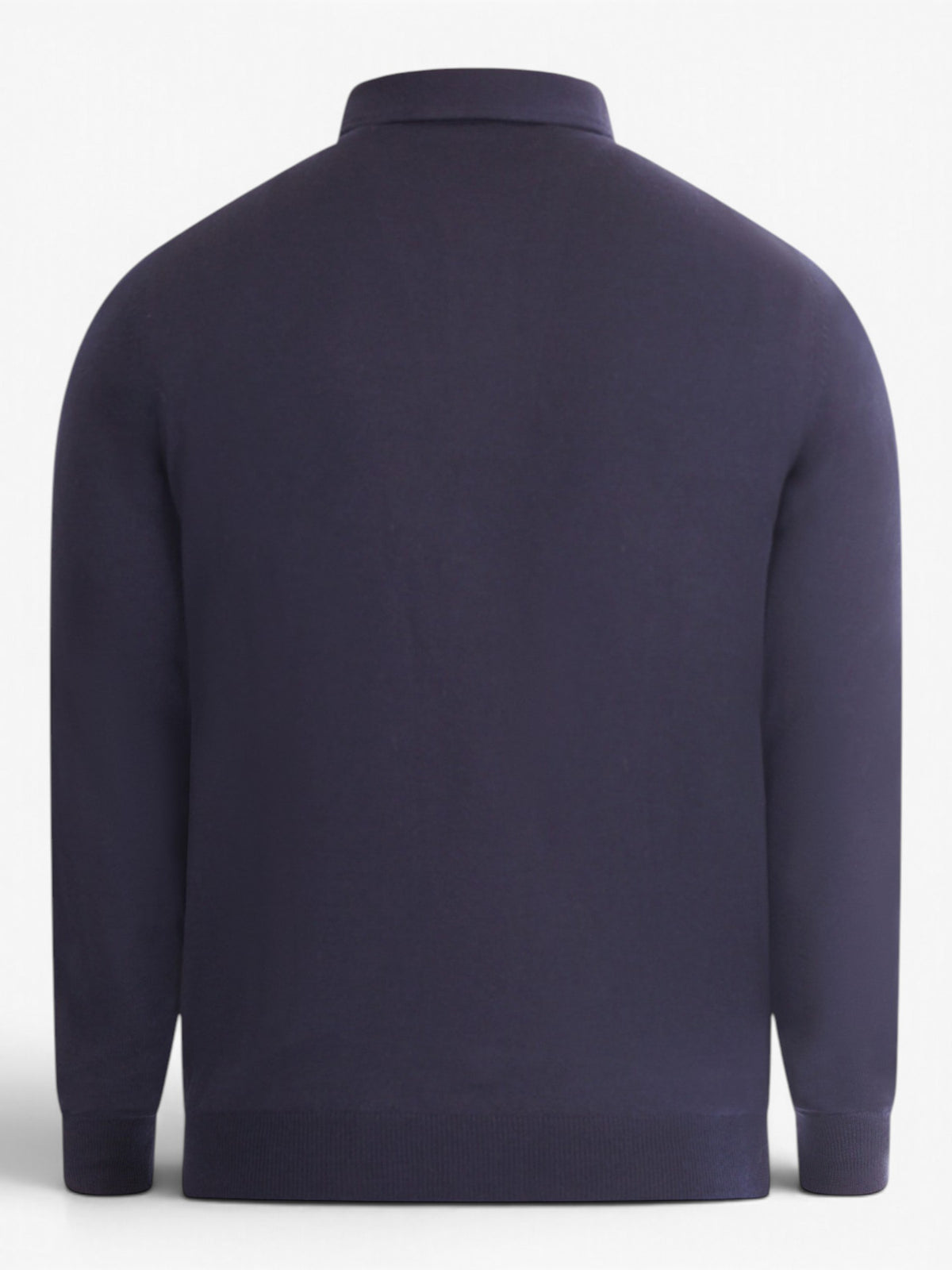 Cellini Knitted Polo long sleeve - Donkerblauw