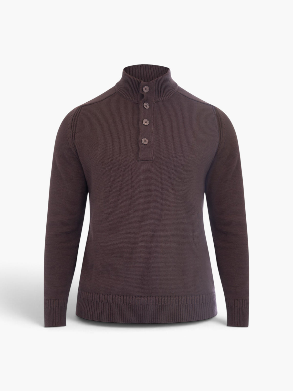 Boston Trader Half Button Trui - Bruin