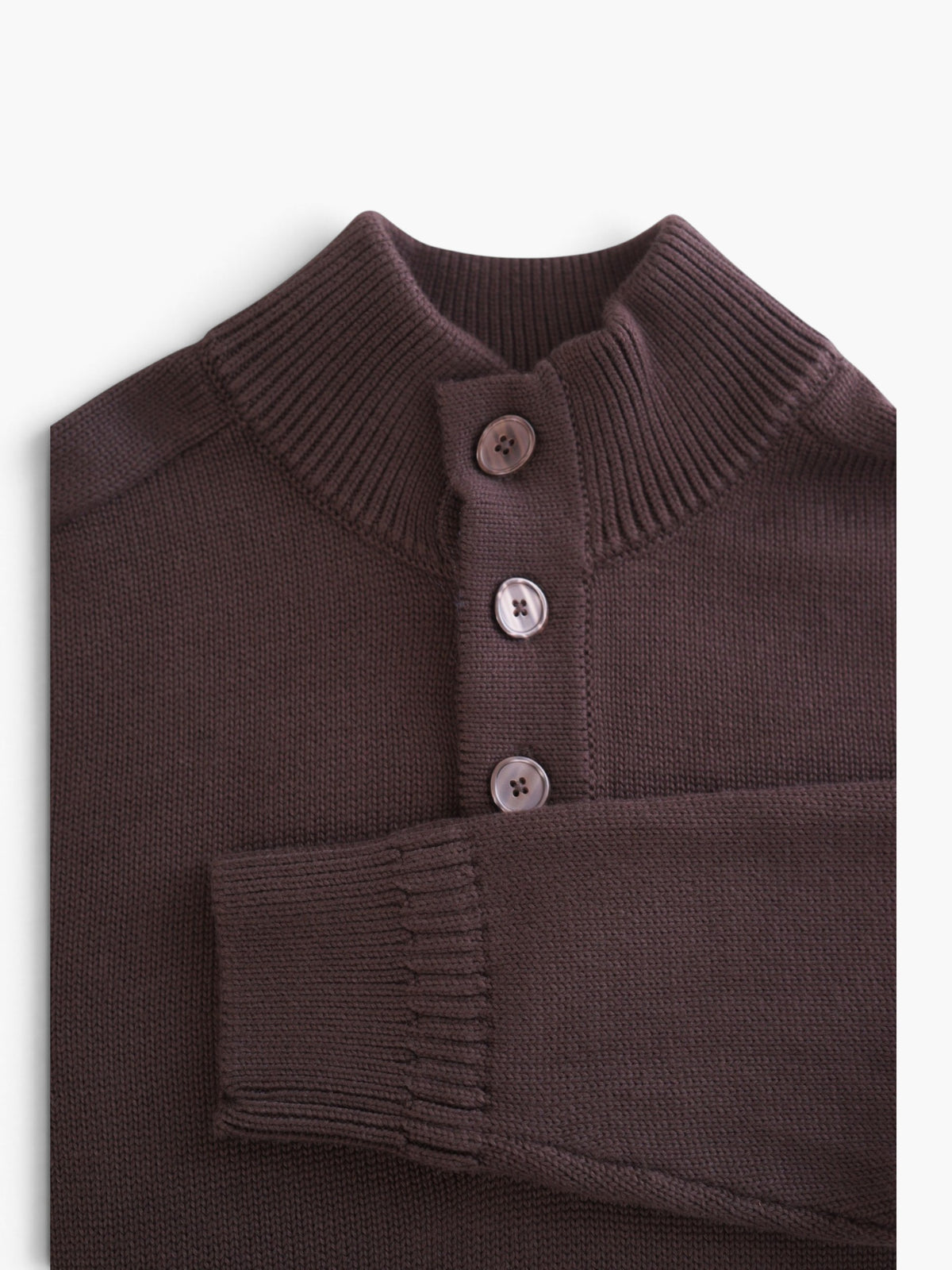 Boston Trader Half Button Trui - Bruin